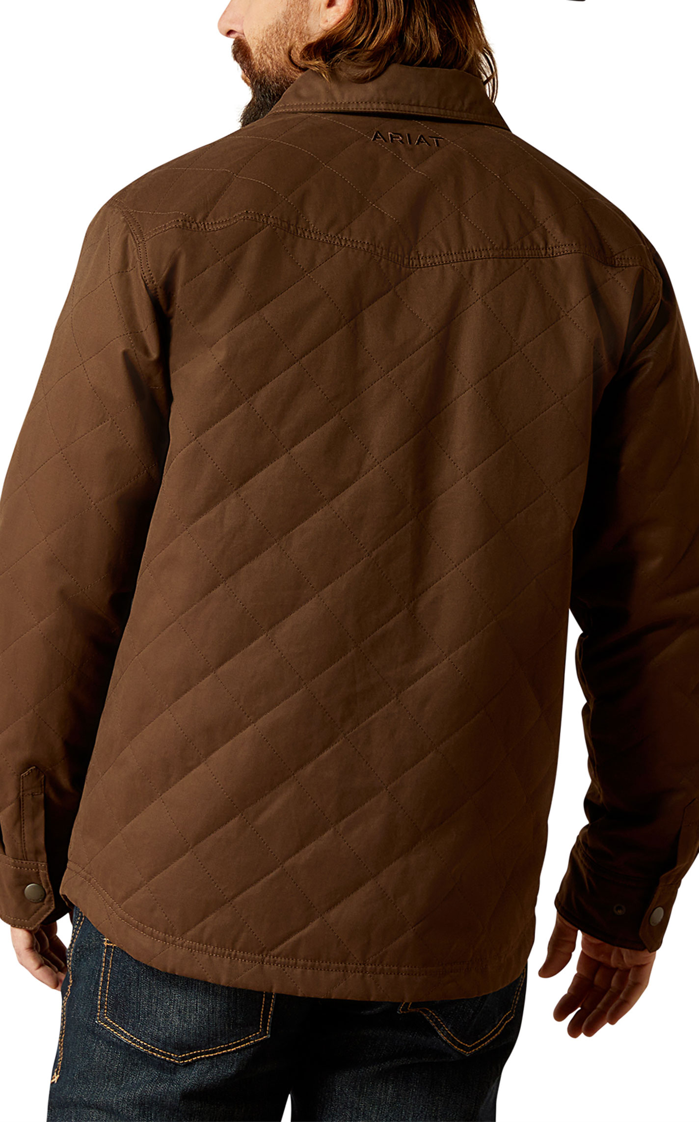 Ariat Men's Demitasse Grizzly Brown Shirt Jacket - Image 1