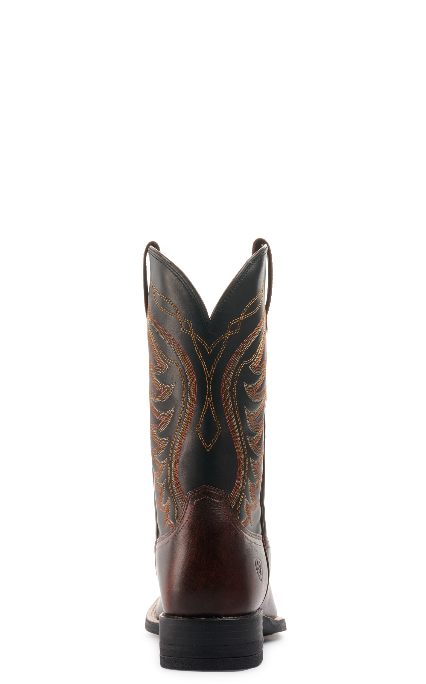 Ariat Men's Amos Shock Shield Barnwood Brown & Black Wide Square Toe Cowboy Boots - Image 1