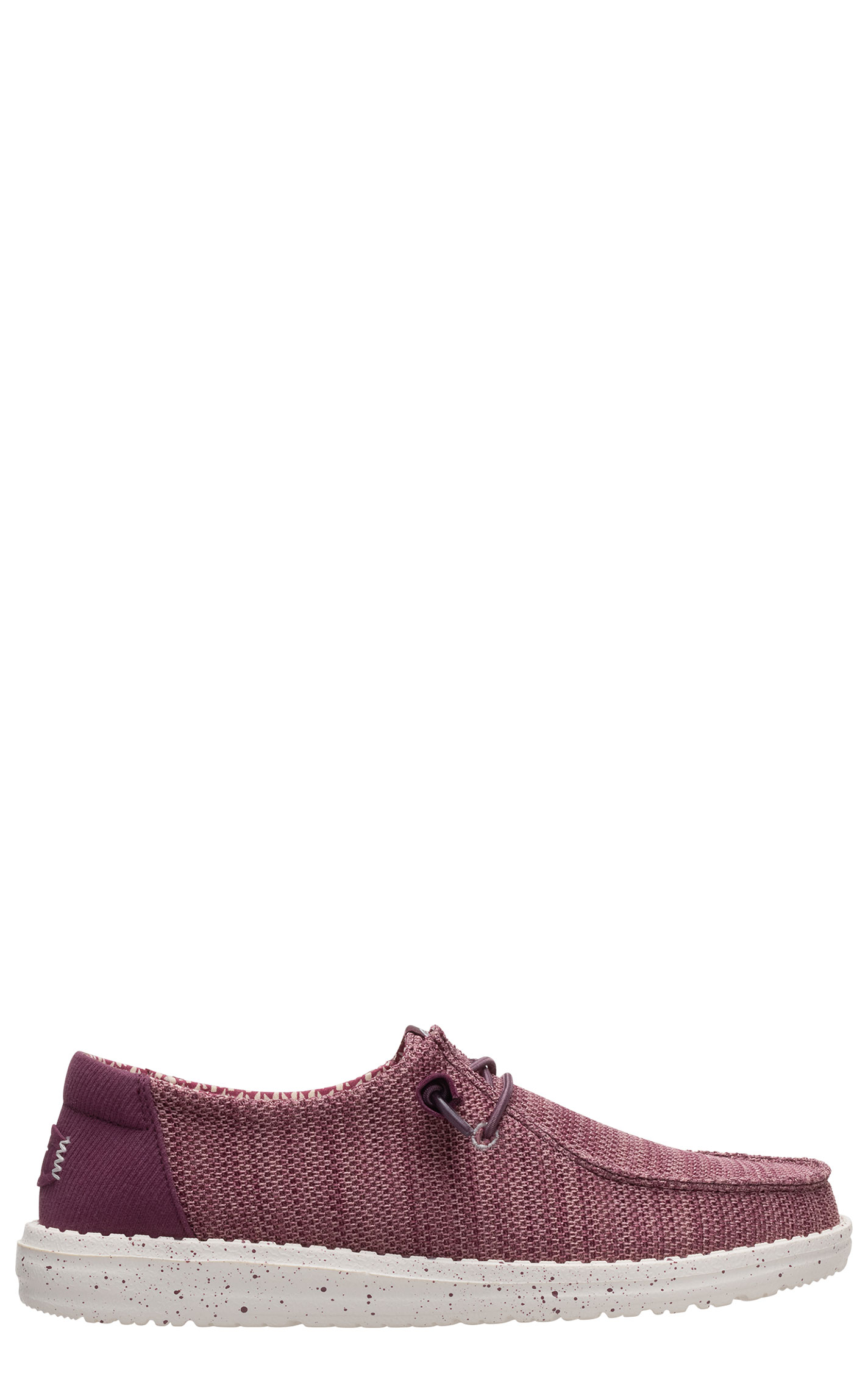 Hey Dude Women's Wendy Stretch Sox Burgundy Moc Toe Shoes - Image 1