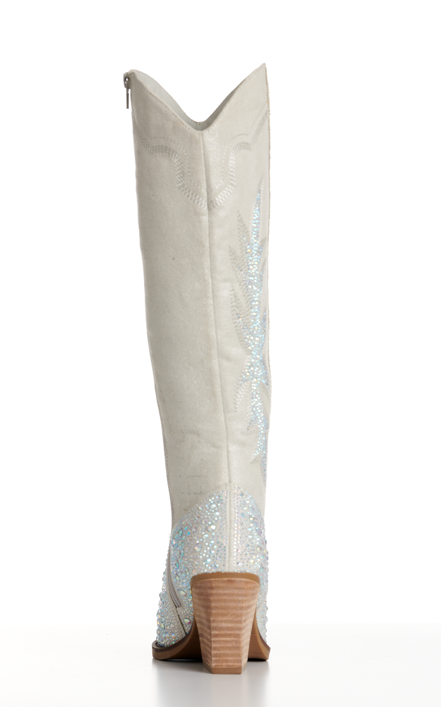 Very G Women's Addie Cream & Western Bling Snip Toe Tall Cowboy Boots - Image 1