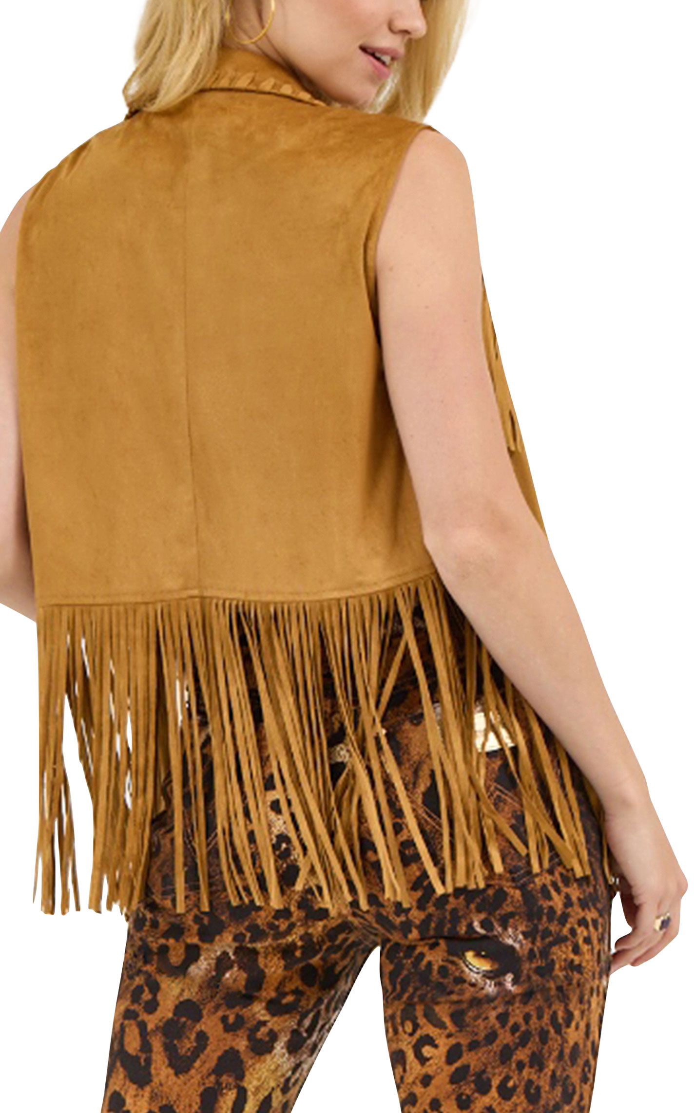 Wrangler X Lainey Wilson Women's Festival Honey Fringe Vest - Image 1