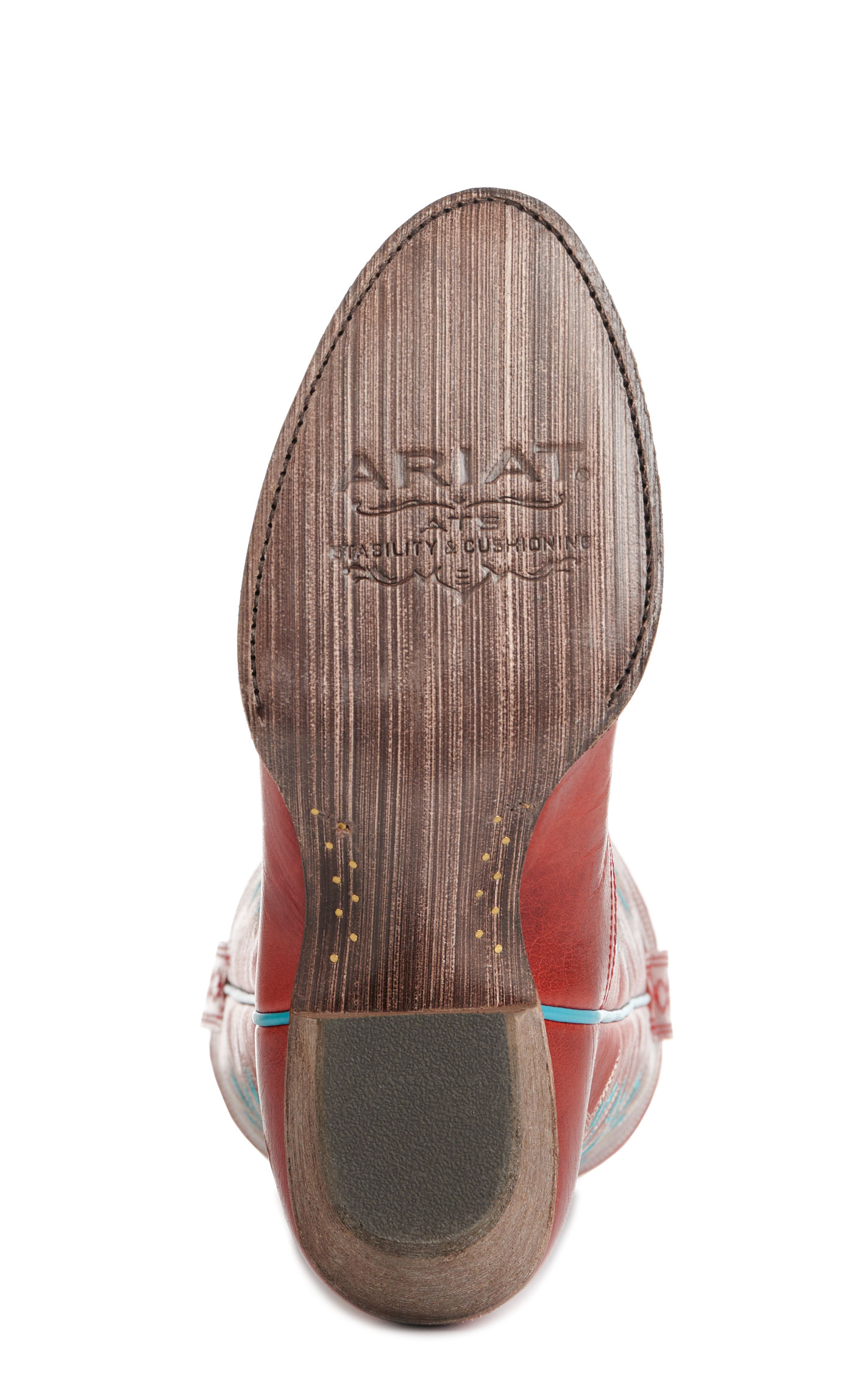 Ariat Women’s Flame Red Desert Holly Almond Toe Cowboy Boots - Image 1