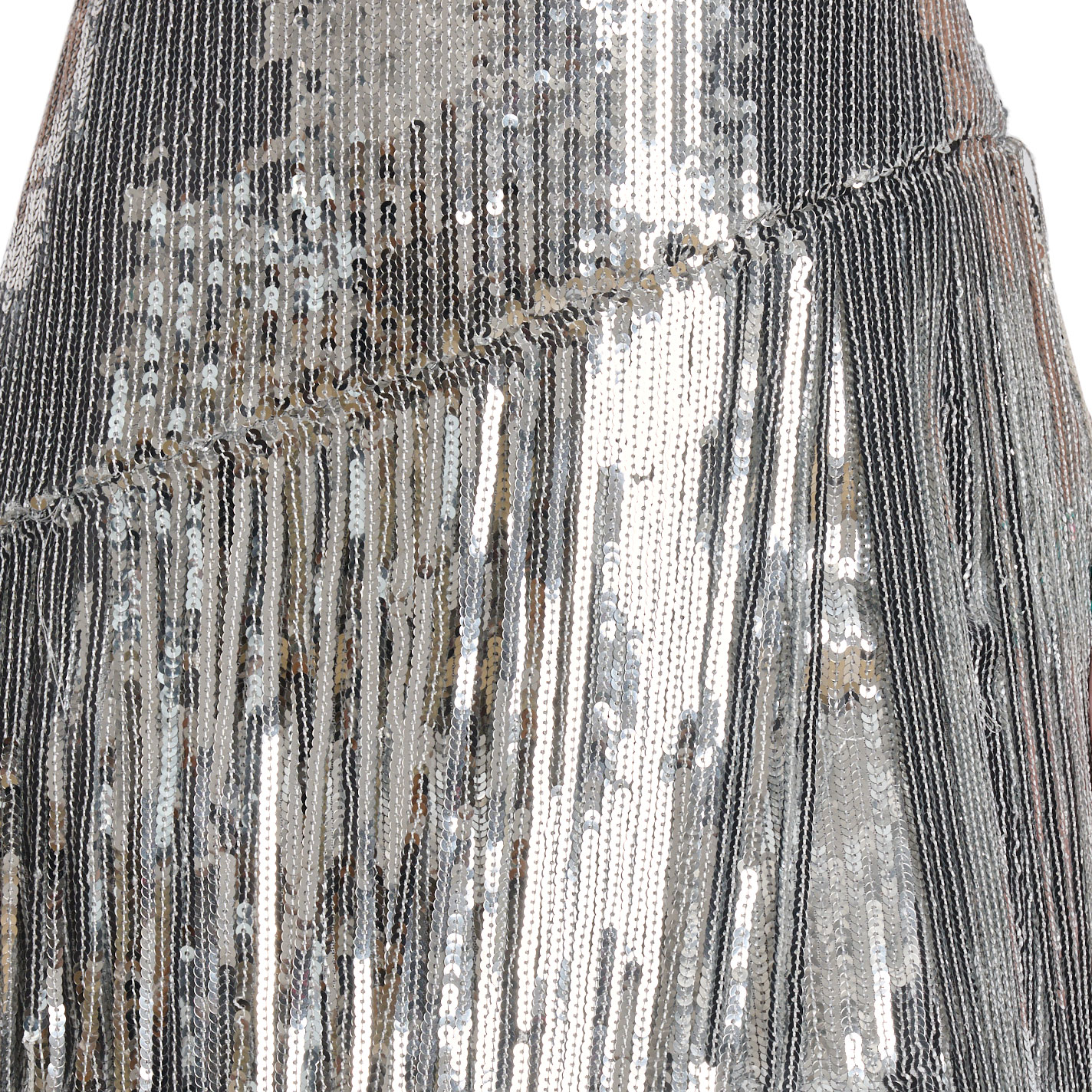 Blue B Women's Silver Glitzy Fringed Dress - Image 1