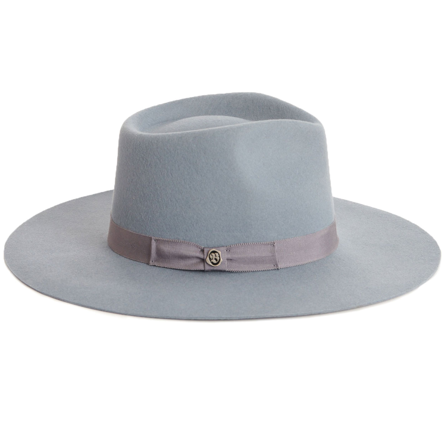 Dorfman Pacific Women's Chambray Blue-Gray Pinched Front Wool Hat - Image 1