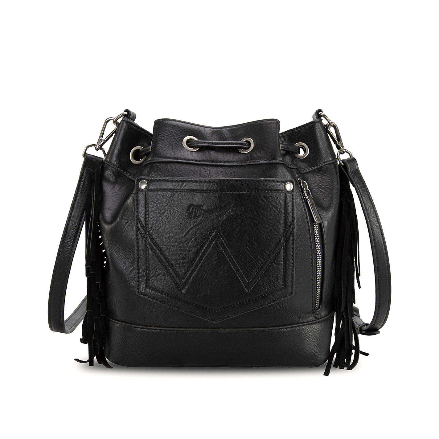 Wrangler Women's Black Woven Aztec Bucket Bag - Image 1