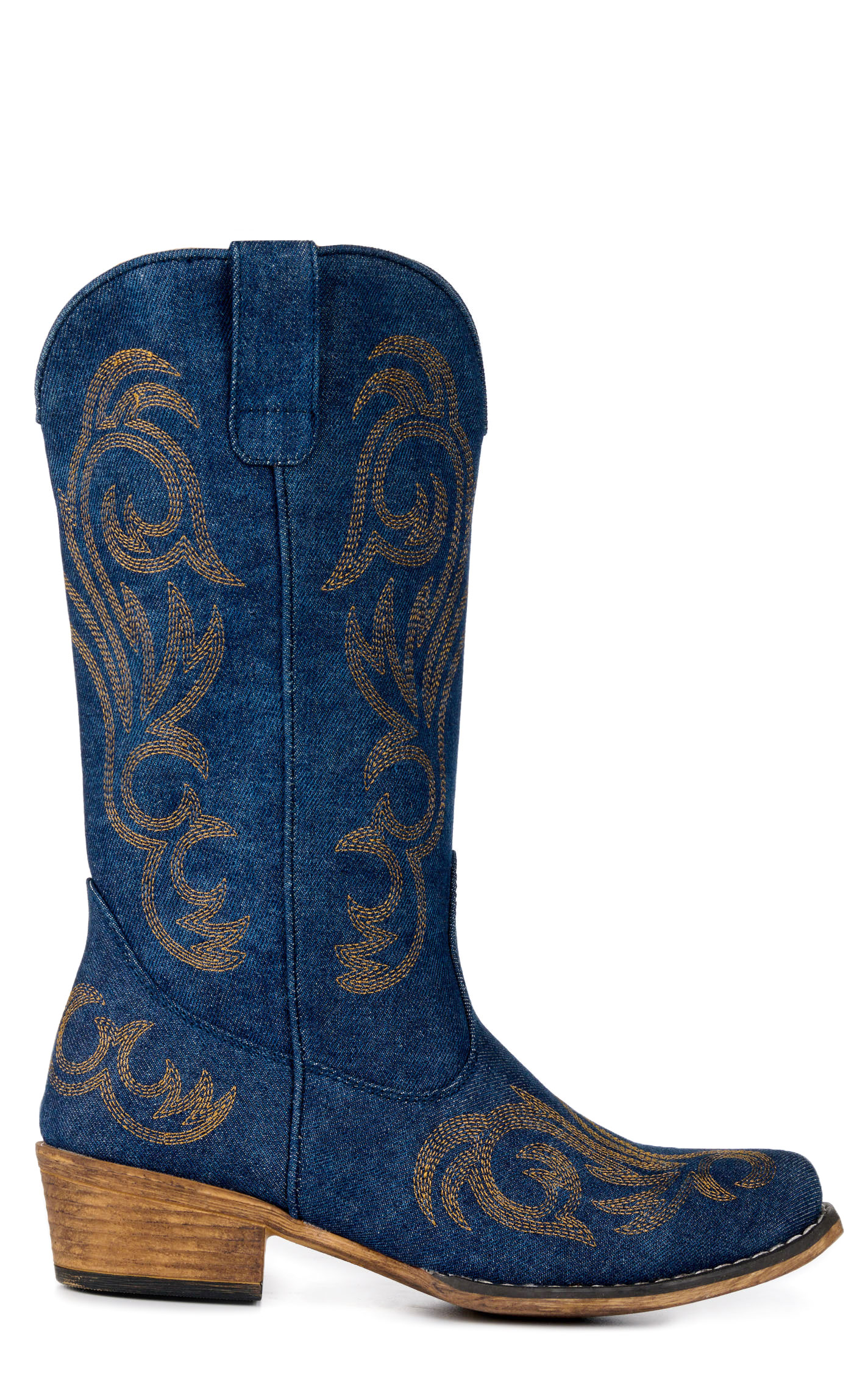 Roper Women's Riley Denim Snip Toe Cowboy Boots - Image 1