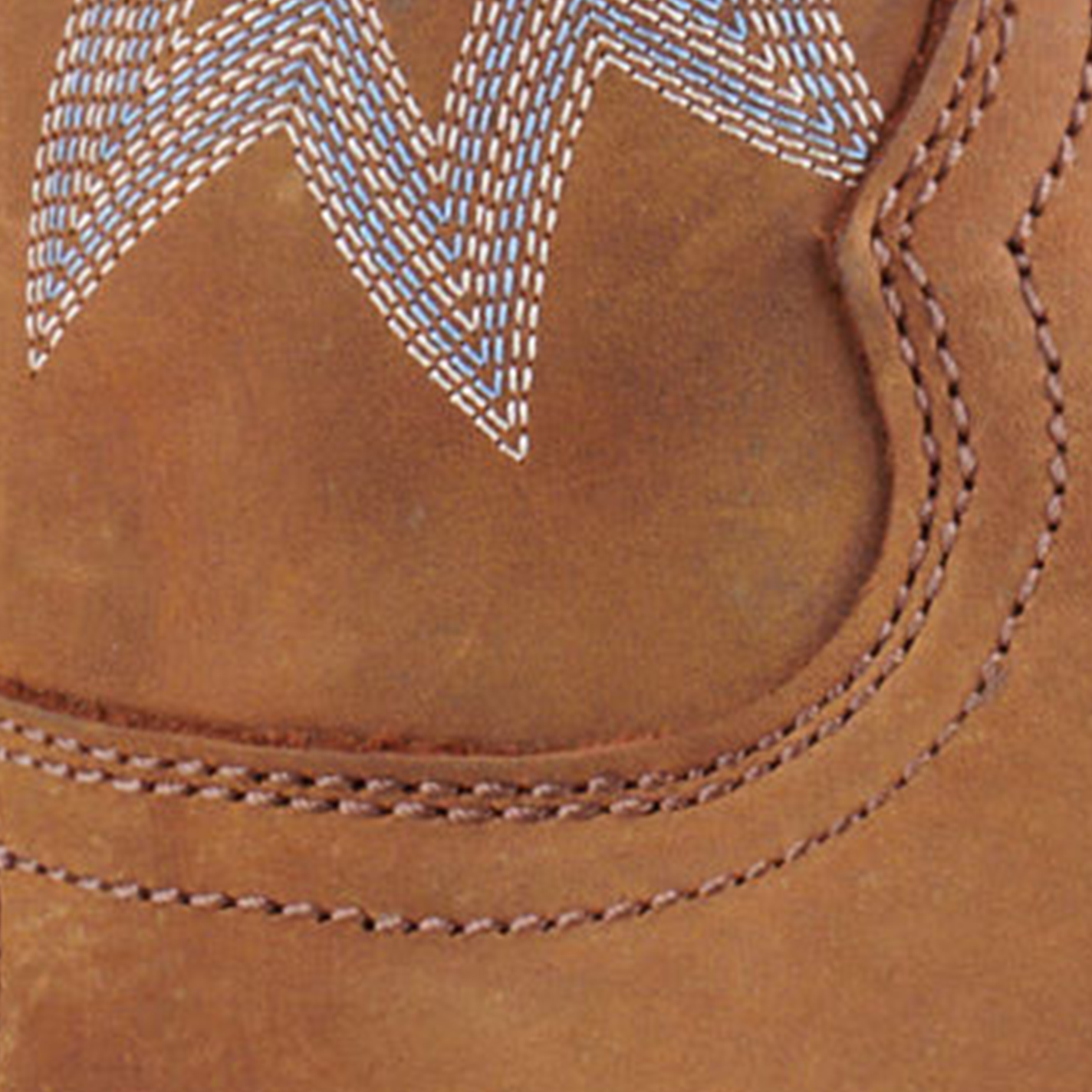 Justin Men's Frontier War Dog Brown Wide Square Toe Cowboy Boots - Image 1