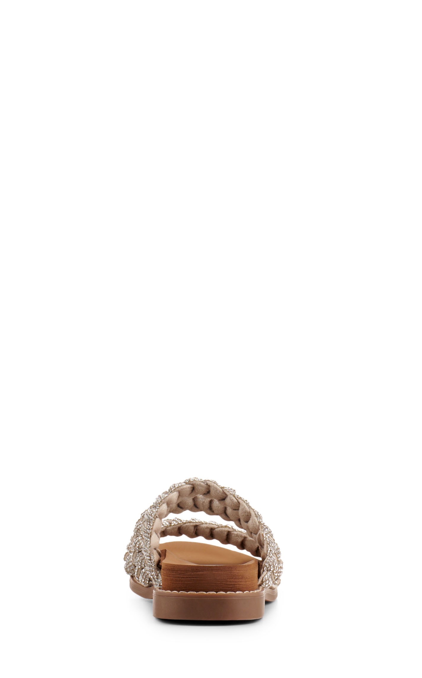 Very G Women's Stacia Tan Triple Bling Braided Straps Sandal - Image 1