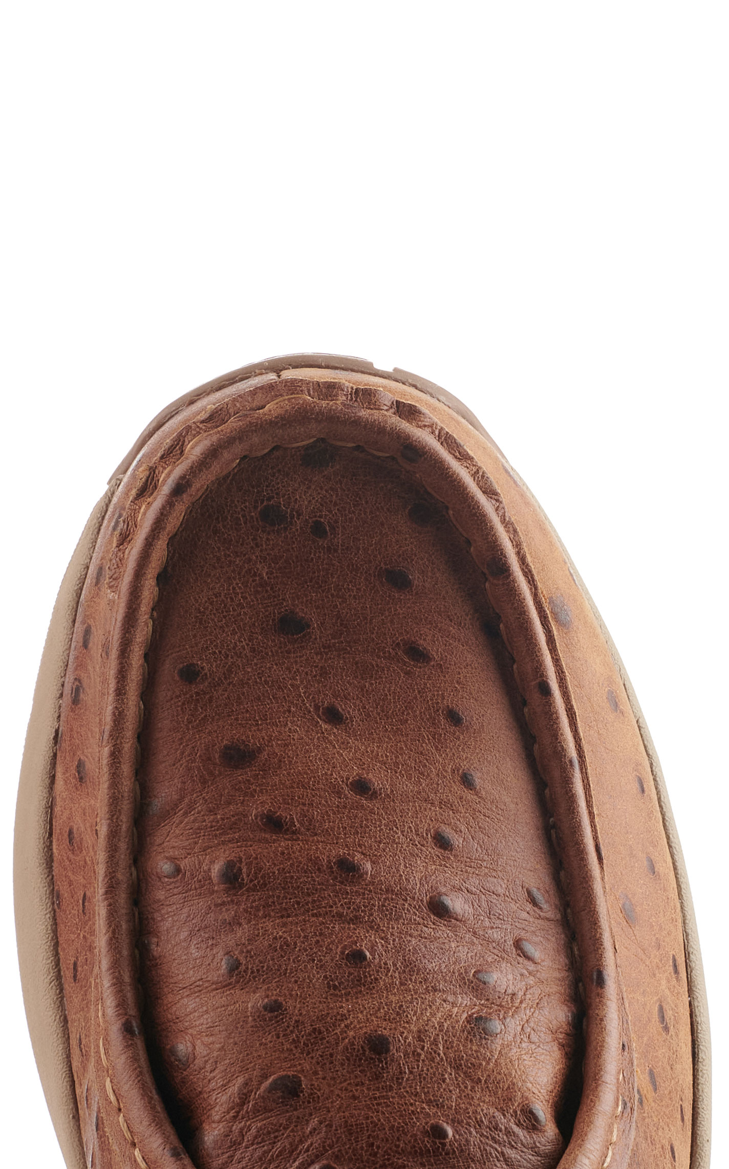 Roper Men's Clearcut Low Cognac Ostrich Print Moc Toe Casual Shoes - Image 1