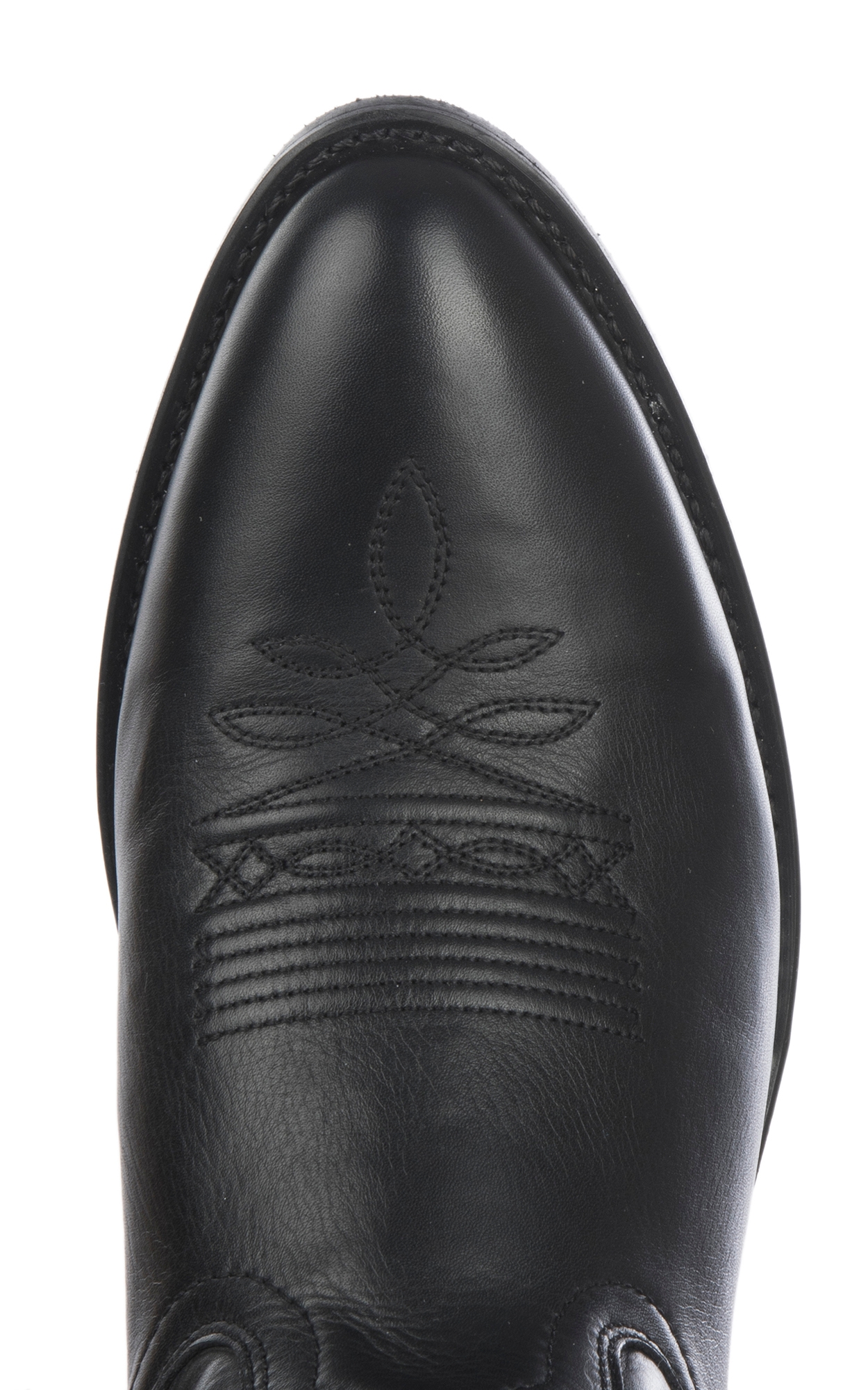 Smoky Mountain Men's Classic Black Cowboy R-Toe Boots - Image 1