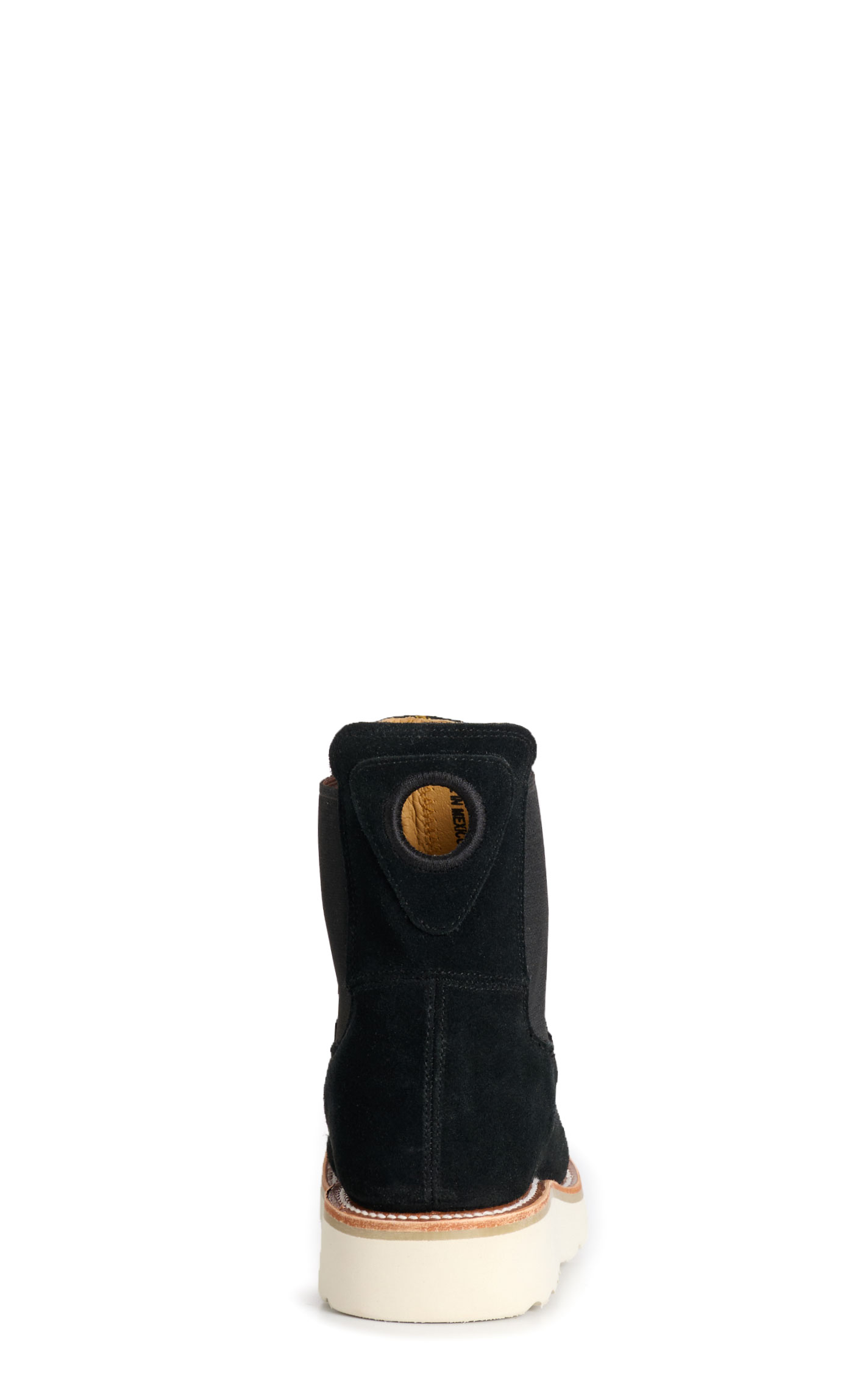 Anderson Bean Women's Macie Bean Black Suede Square Toe Wedge Booties - Image 1