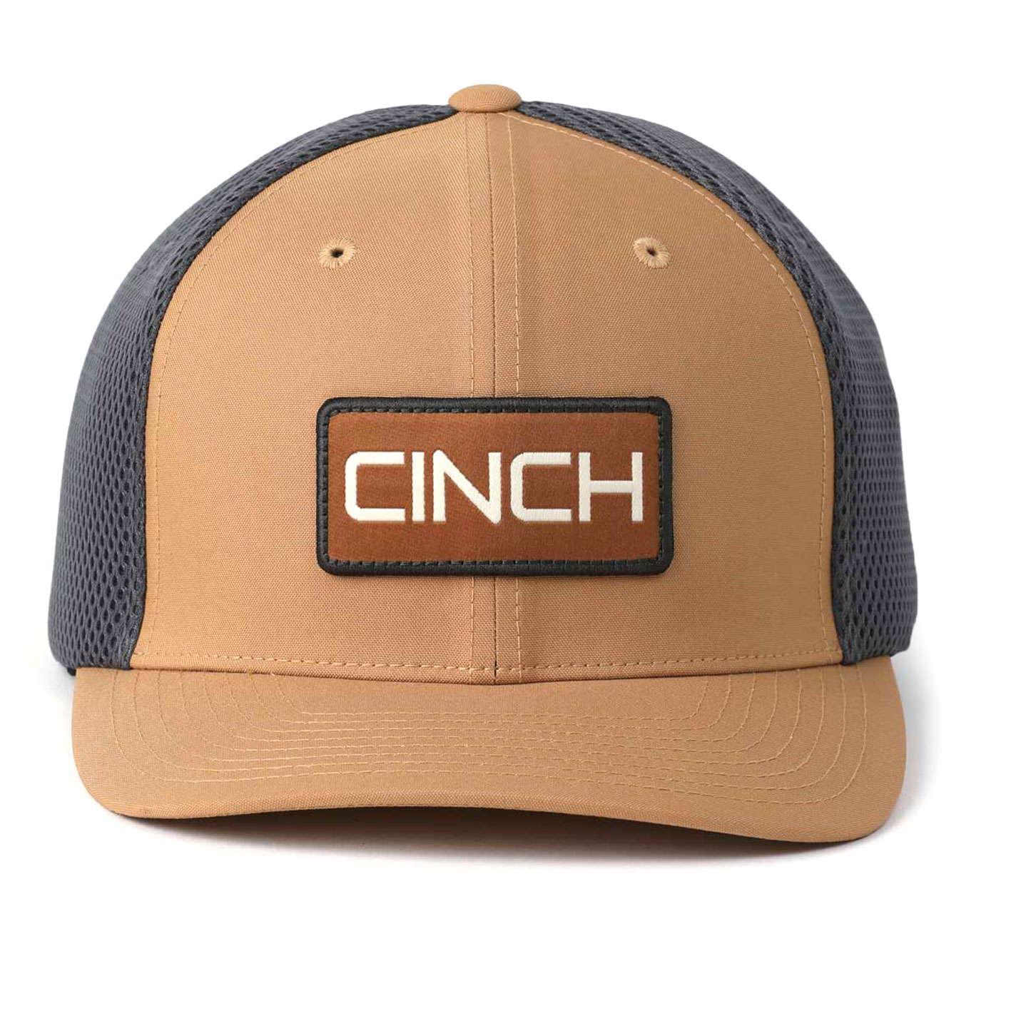 Cinch Khaki, Black and Brown Curved Bill Logo Patch Cap - Image 1