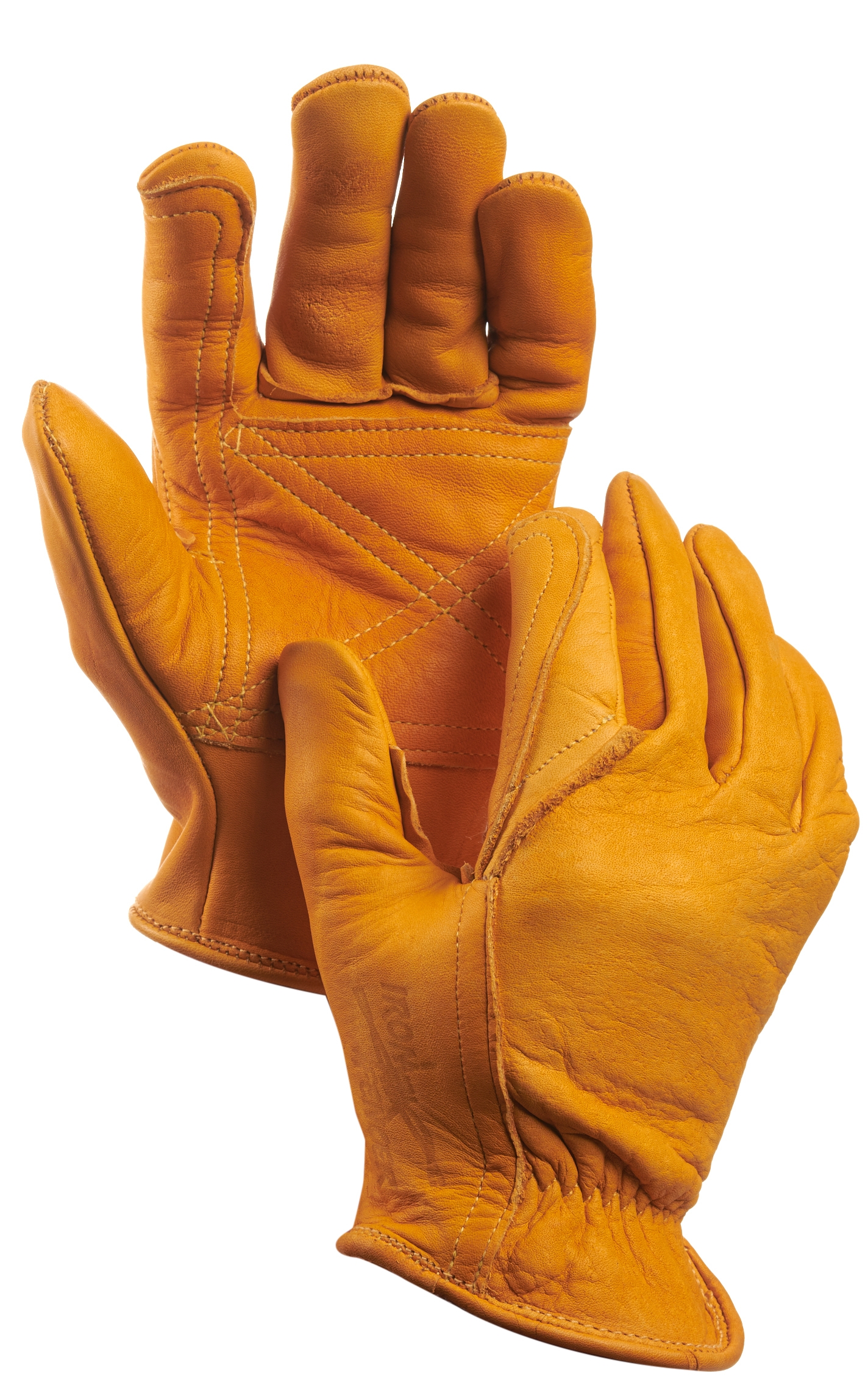 Golden Stag Double Palmed Cowhide Leather Work Gloves - Image 1