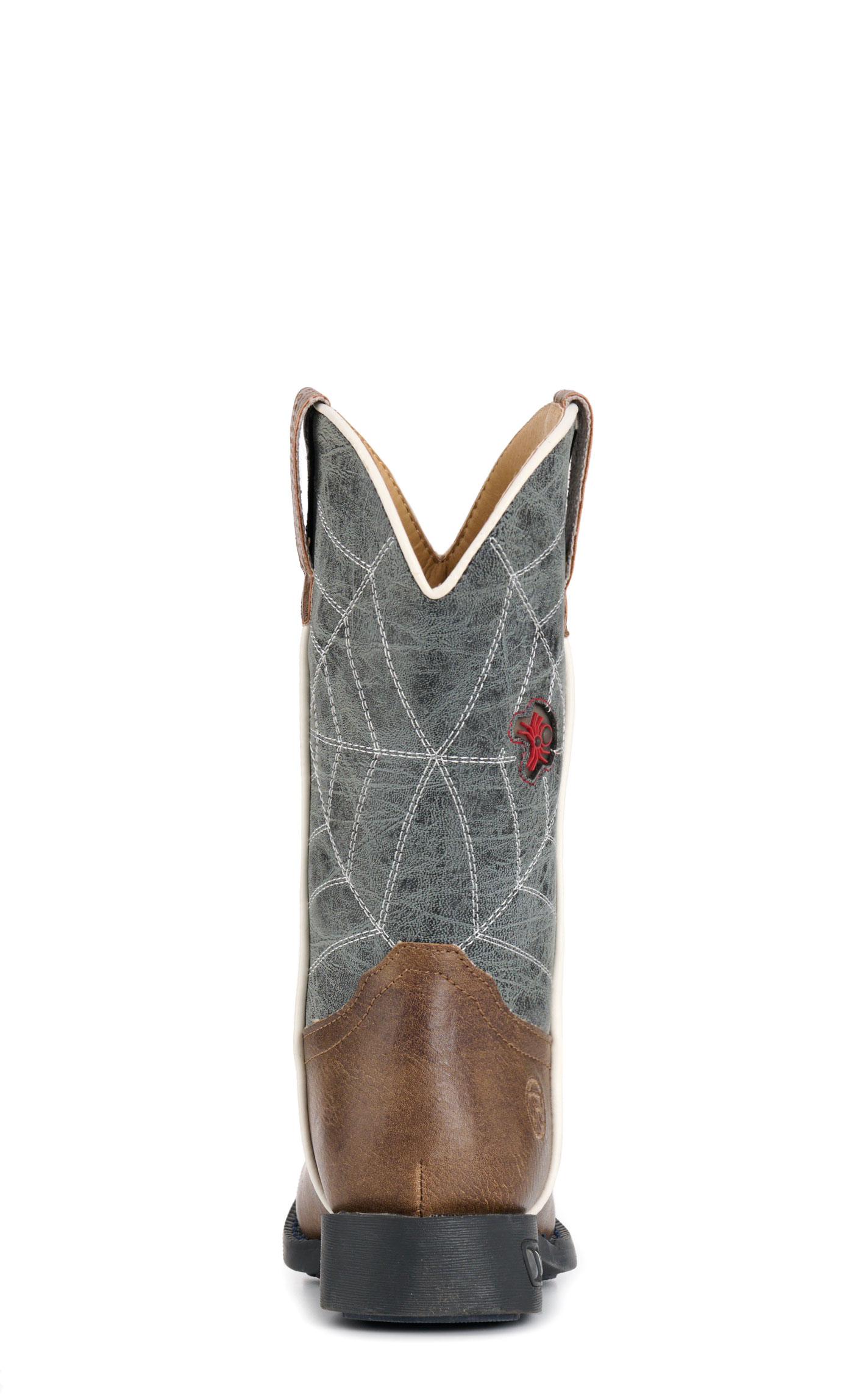 Roper Boys' Spidie Blue and Brown Light Up Square Toe Cowboy Boots - Image 1