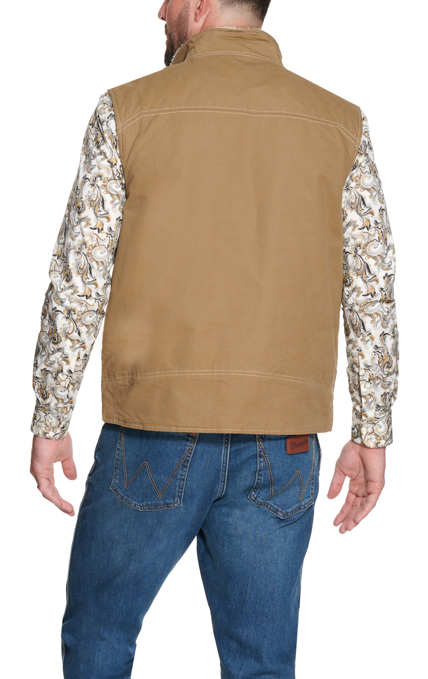 Rafter C Men's Khaki Light Canvas Vest - Image 1