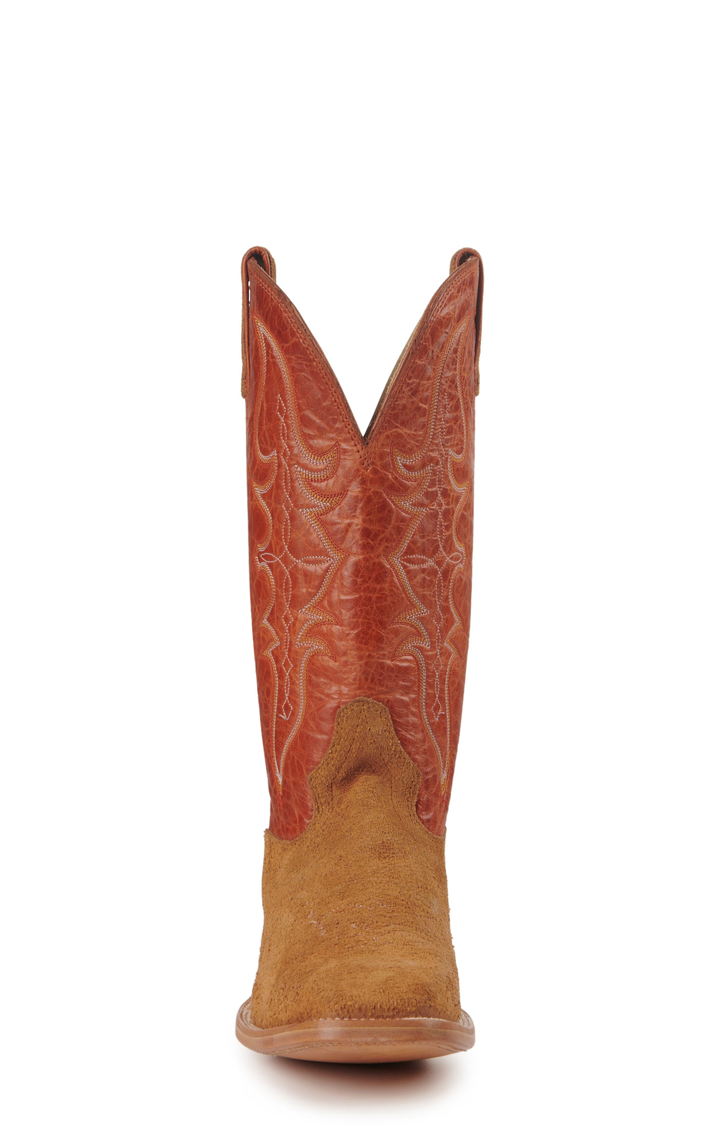 Hondo Men's Mango and Maple Brown Roughout Square Toe Cowboy Boots - Image 1