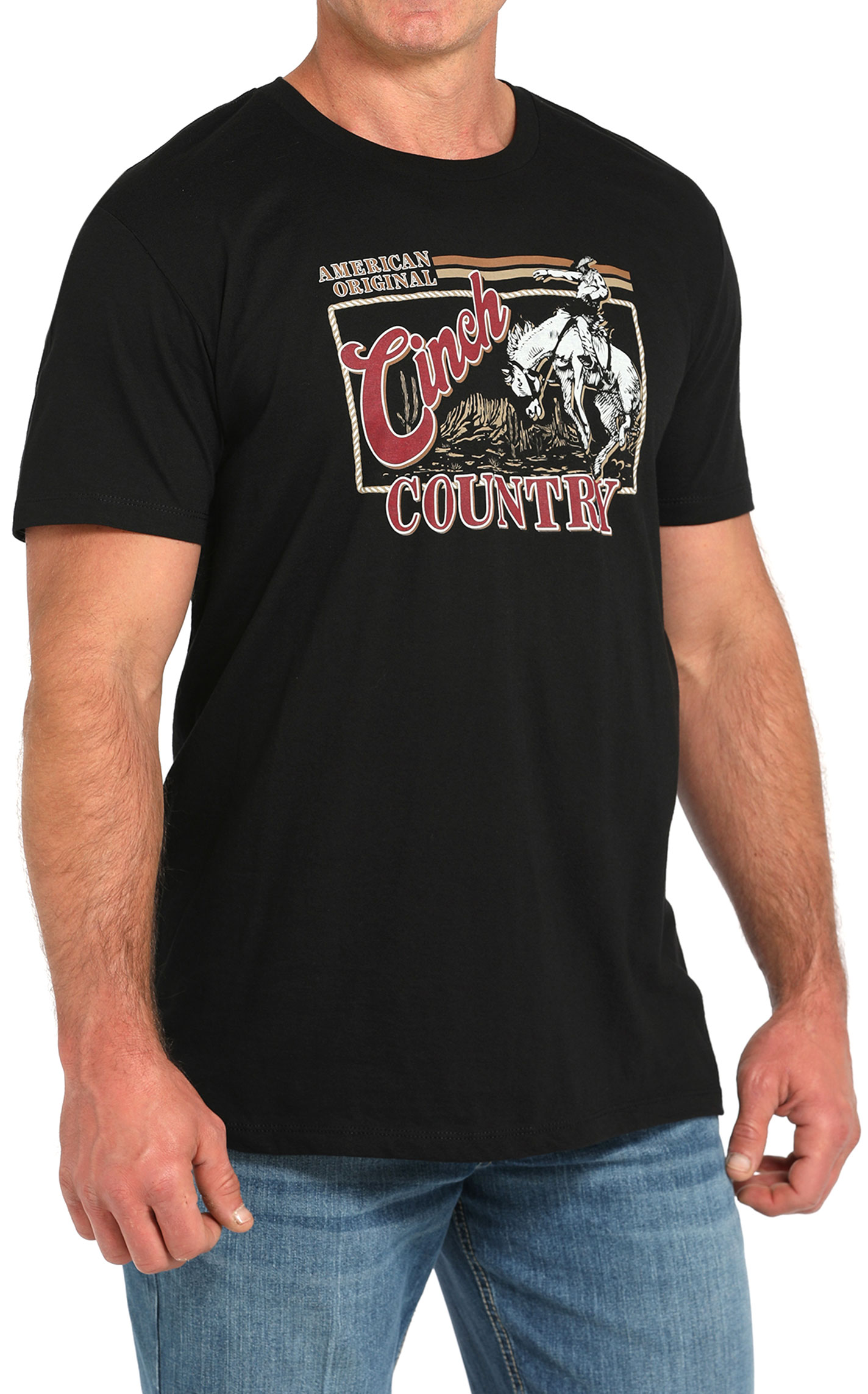 Cinch Men's Black Country Cowboy Graphic T-Shirt - Image 1