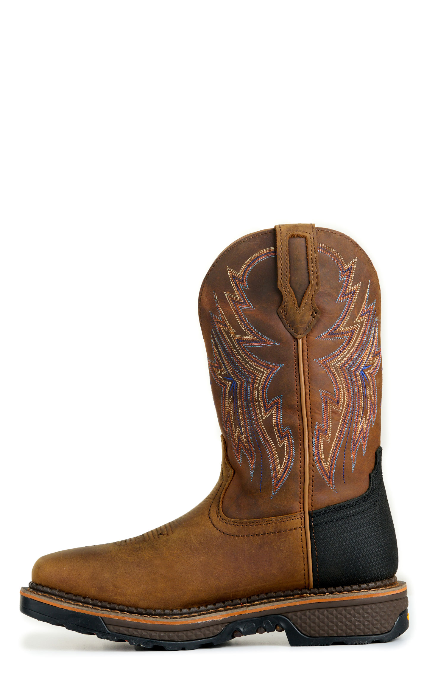 R. Watson Men's Tan and Bay Brown Waterproof Wide Square Toe Cowboy Work Boot - Image 1