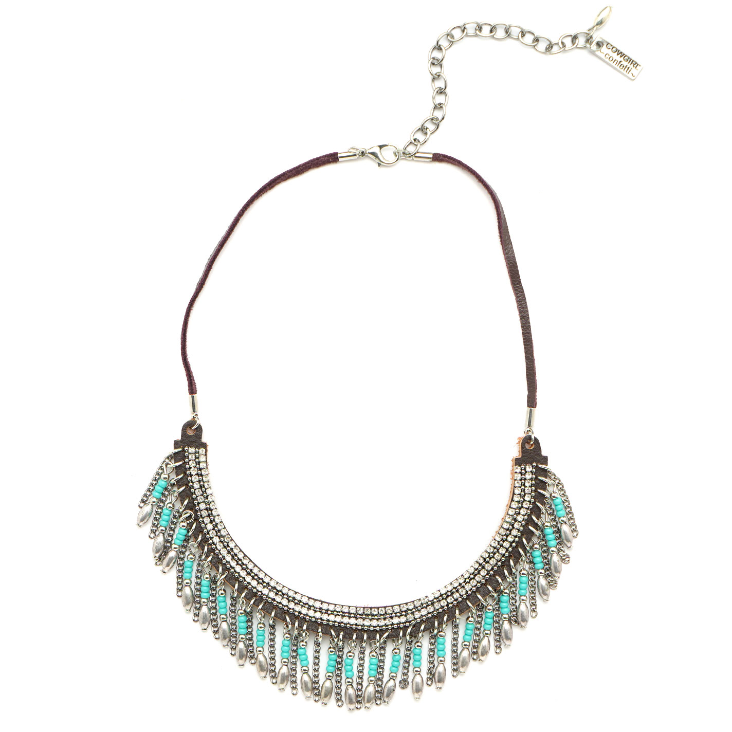 Cowgirl Confetti Turquoise All That Glitters Bib Necklace - Image 1