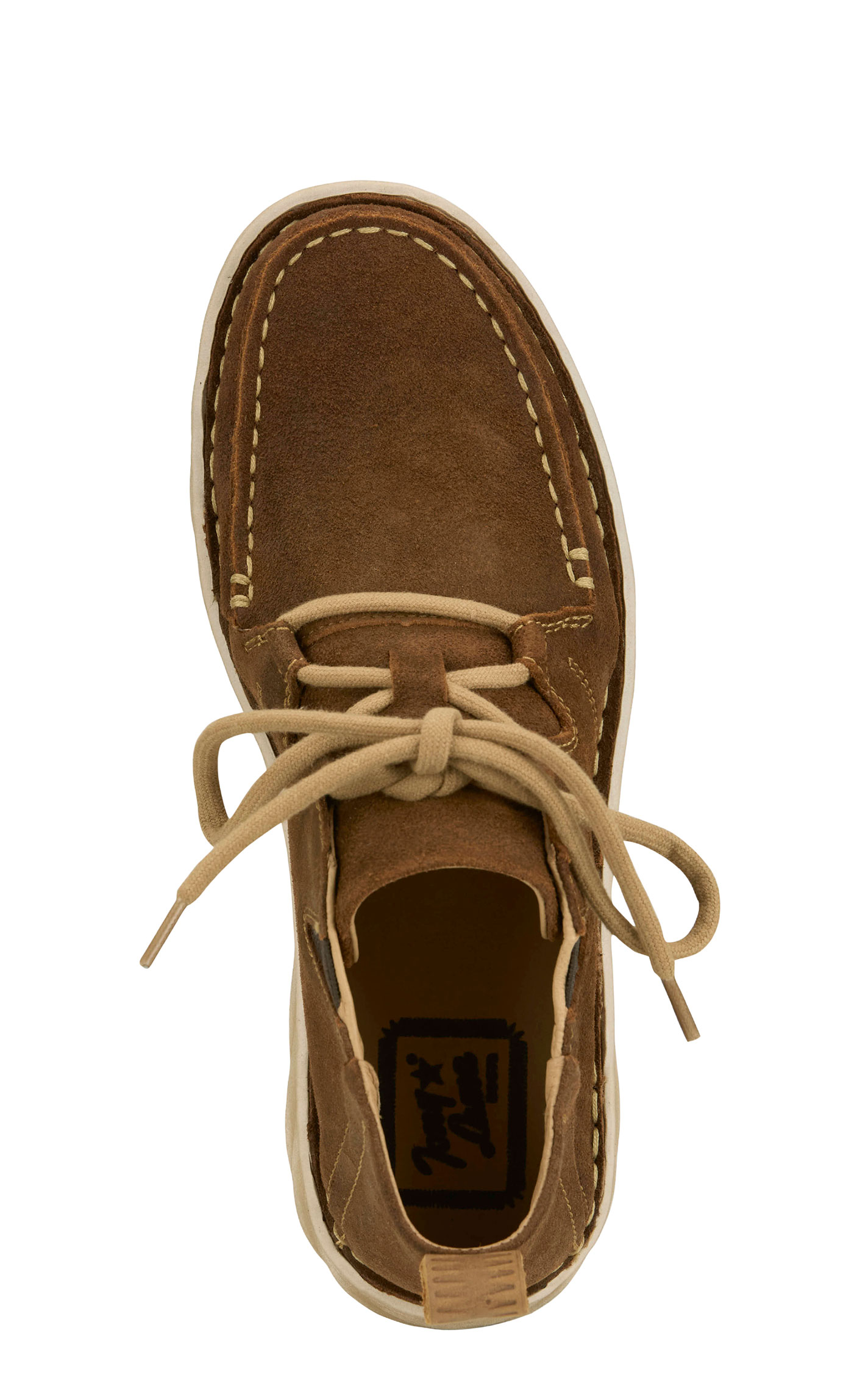 Tony Lama Men’s Cognac Suede Estancia Laced Moc Toe Casual Shoes - Image 1