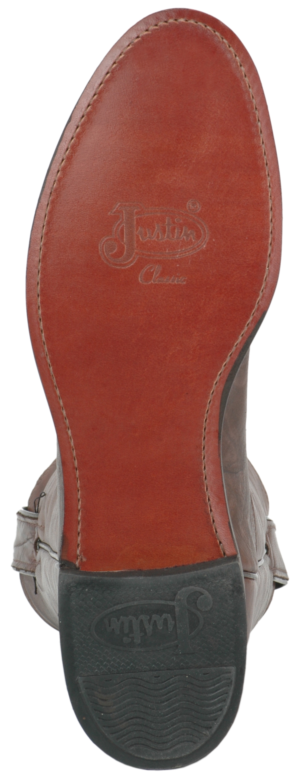 Justin Men's Dark Brown Marbled Deerlite Premium Leather Roper Boots - Image 1