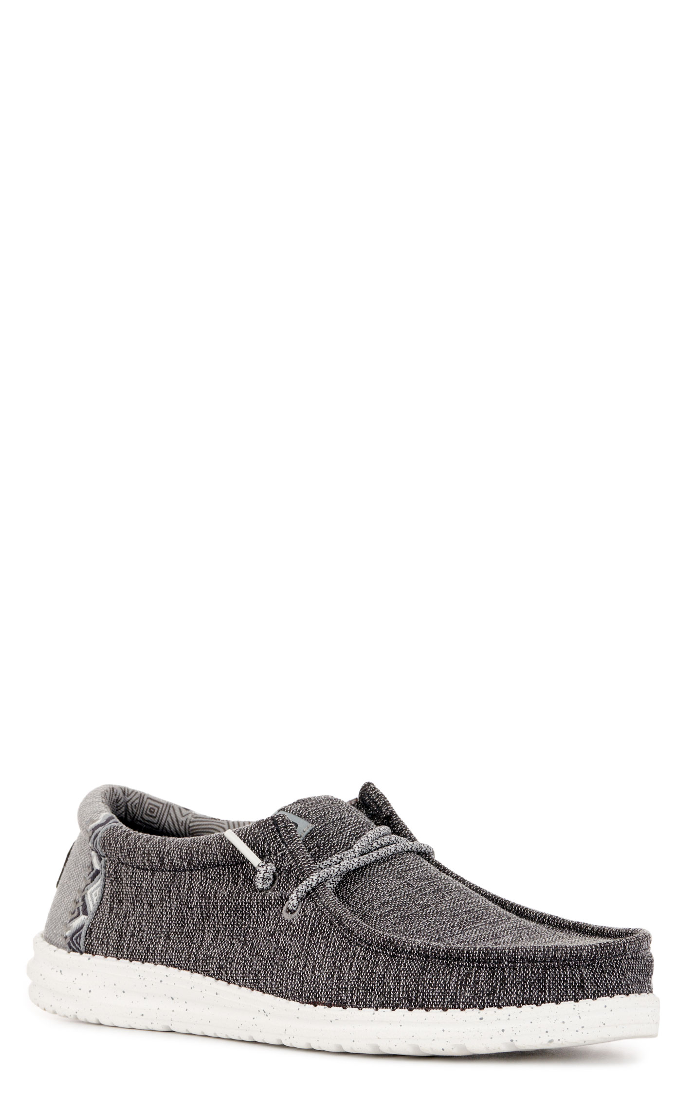 Hey Dude Men's Wally Coastline Black & White Lace Up Casual Shoes - Image 1
