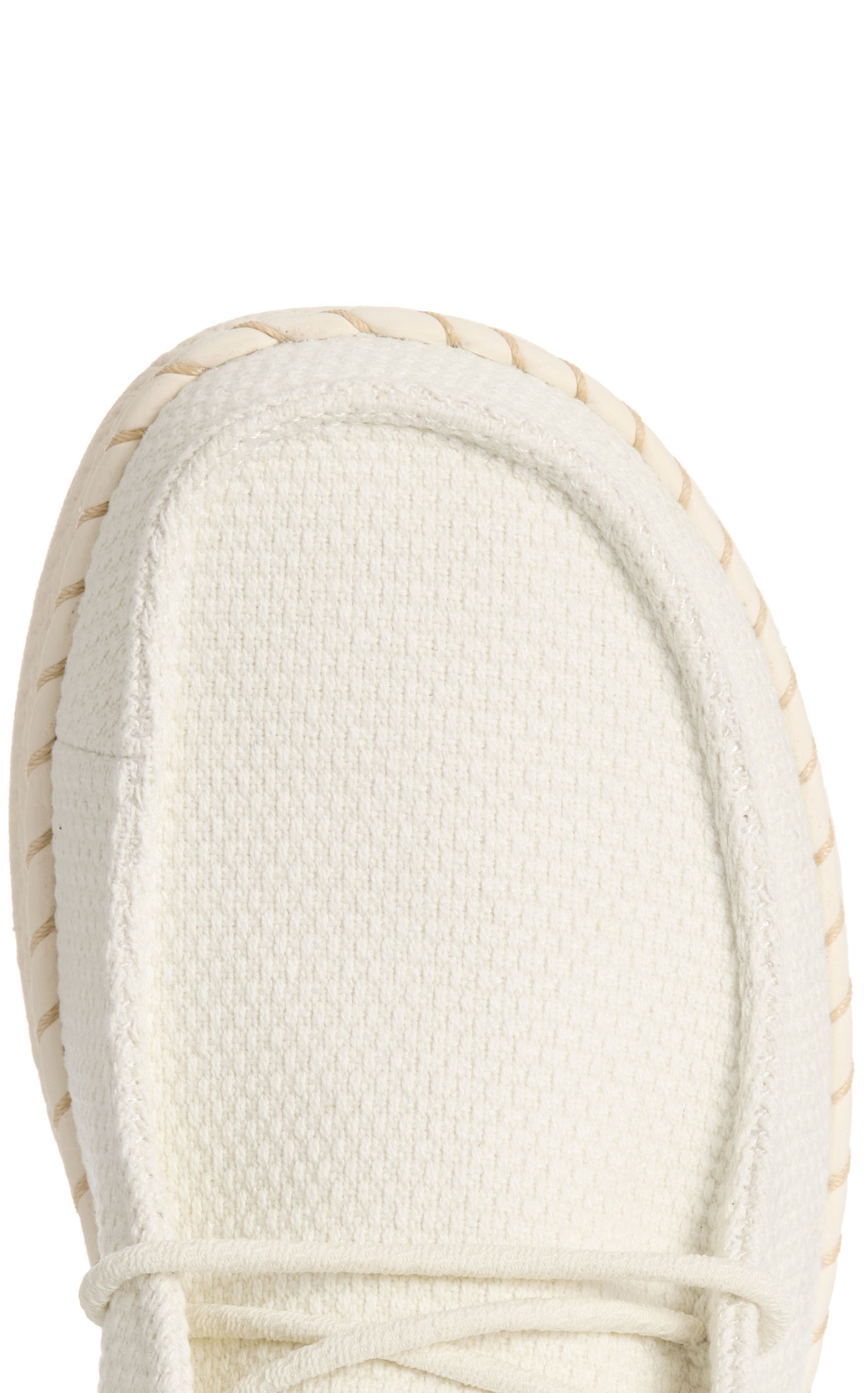 Hey Dude Women’s Wendy White Espadrille Woven Lace Up Moc Toe Casual Shoes - Image 1