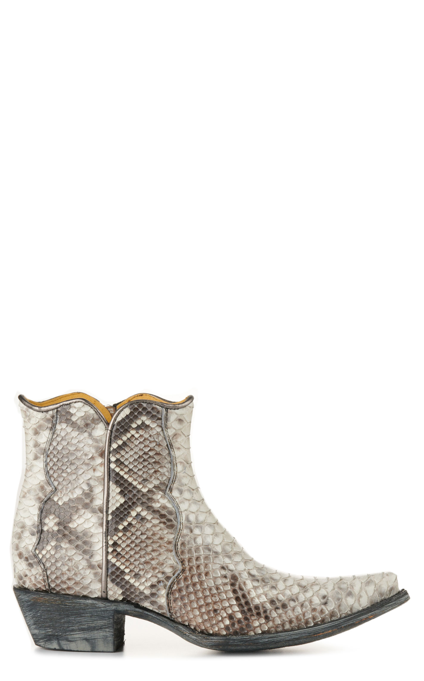 Cavender's Women's Natural Python Snip Toe Western Booties - Image 1