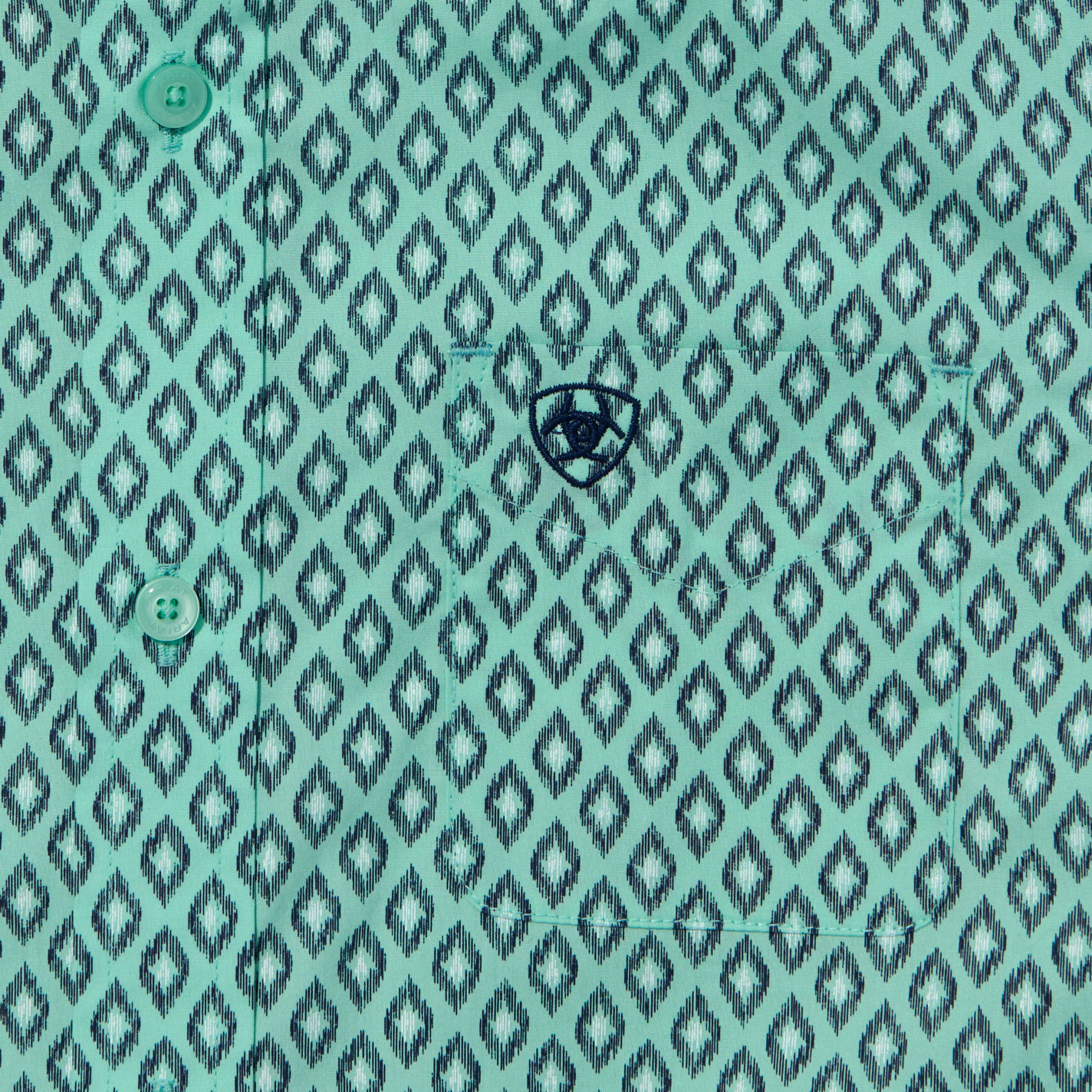 Ariat Boy's Canyon Mint Geo Western Shirt - Image 1