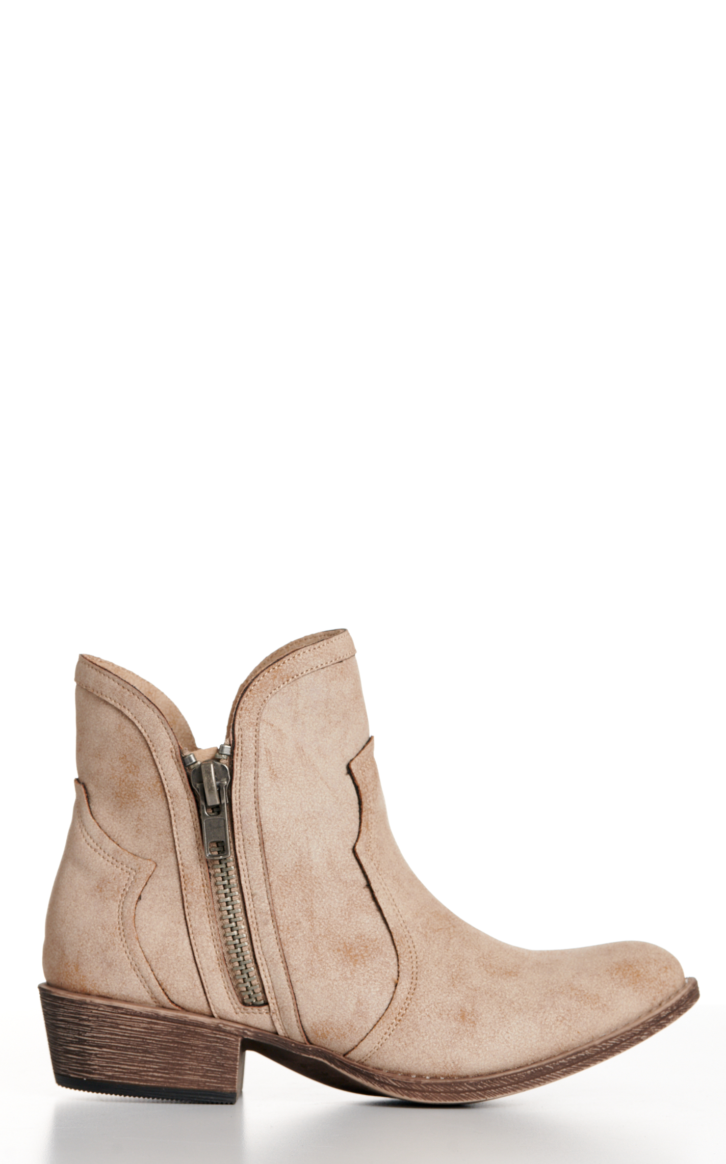 Very G Women's Evie Nude Round Toe Booties - Image 1