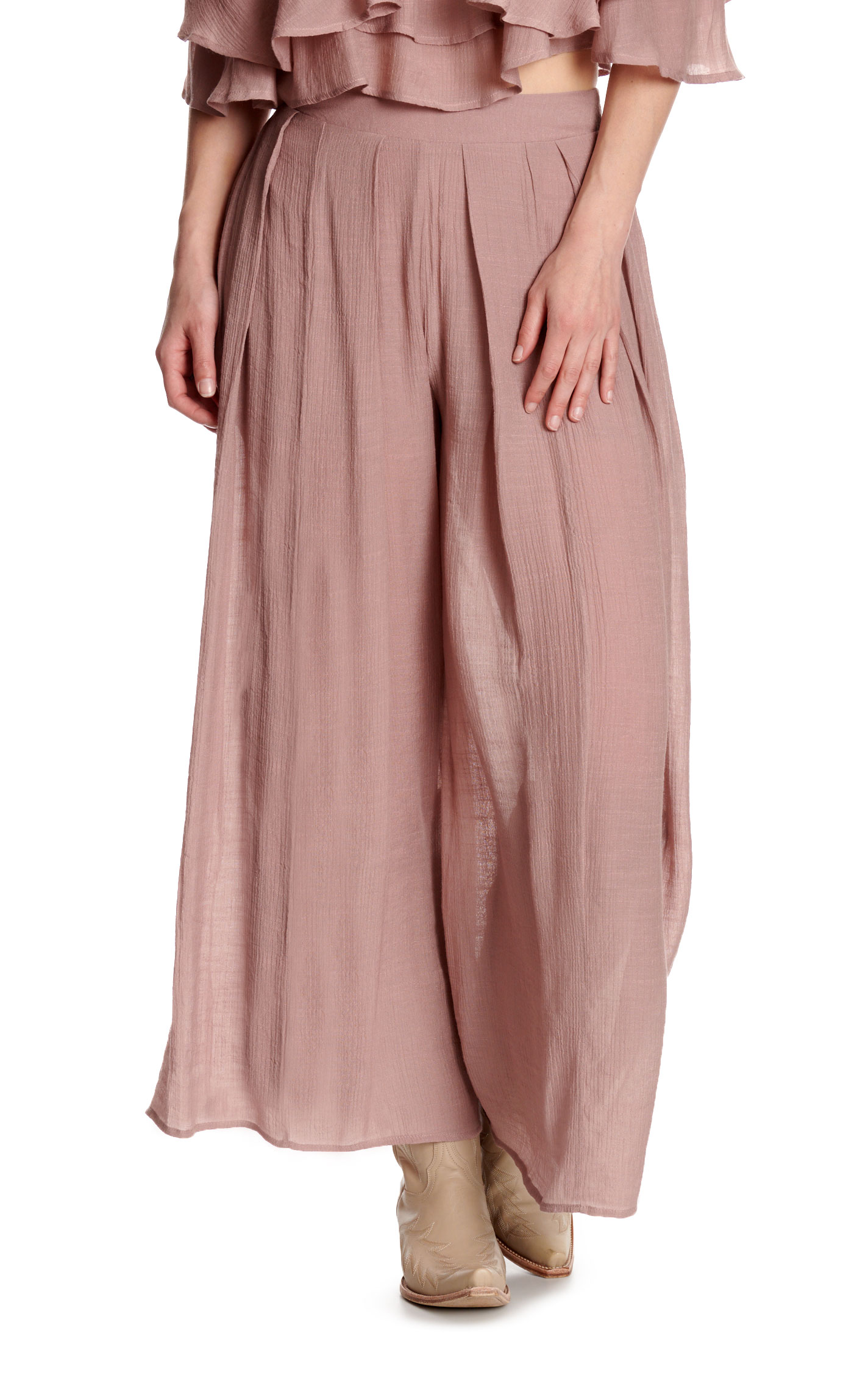 HYFVE Women's Mauve Palazzo Pants - Image 1