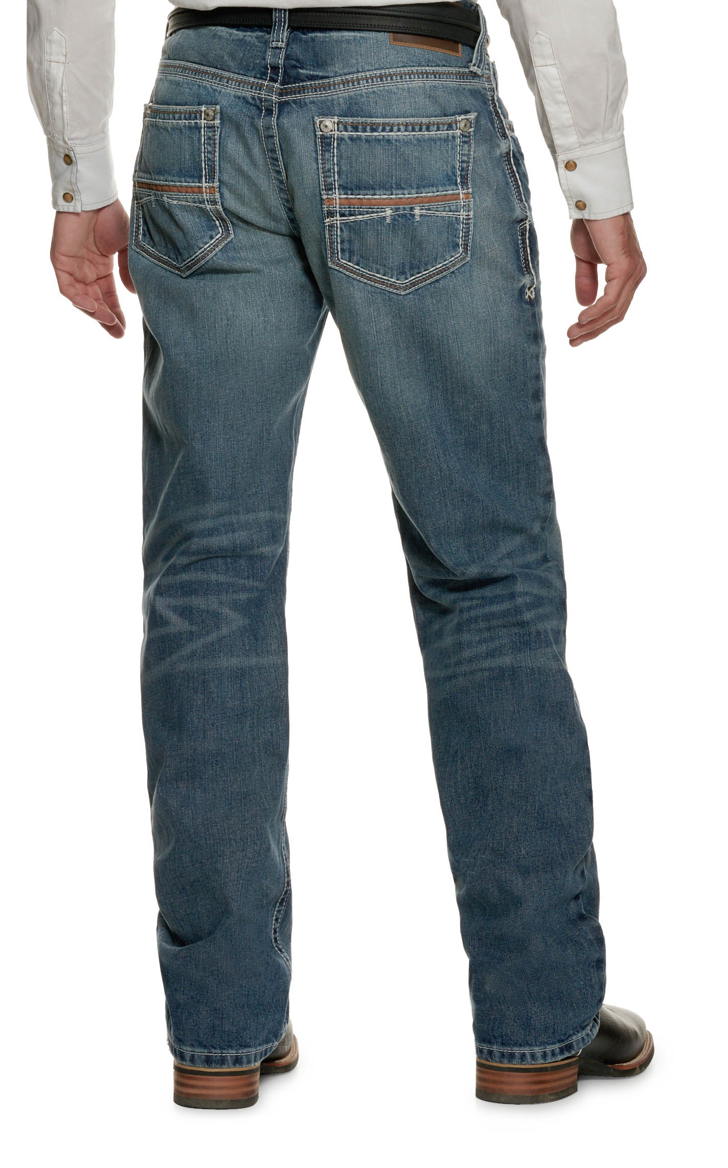 Ariat Men's M4 Low Rise Coltrane Durango Medium Wash Boot Cut Jean - Extended Sizes (42-44) - Image 1