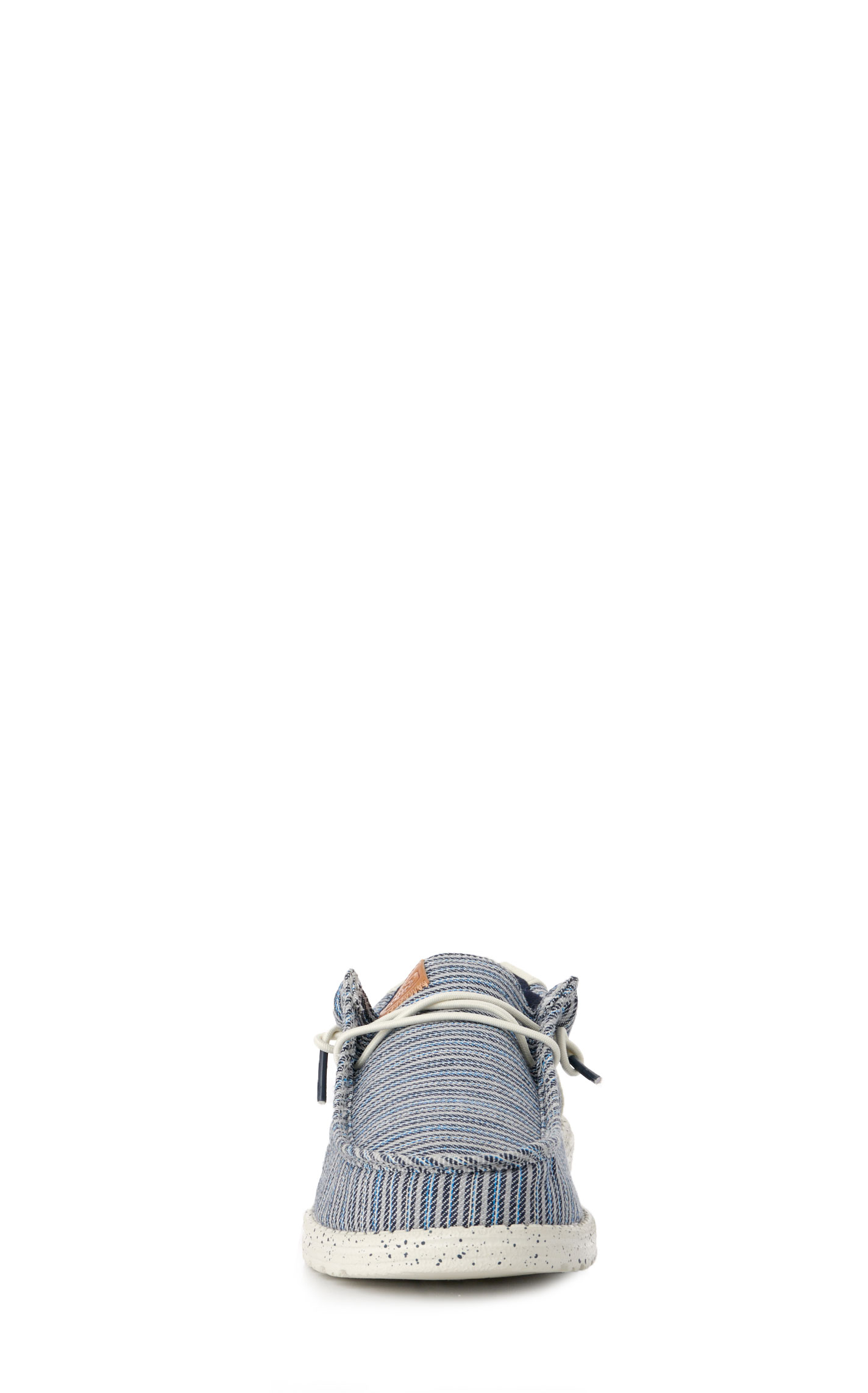 Hey Dude Men's Wally Workwear Blue Multi-Striped Casual Shoes - Image 1