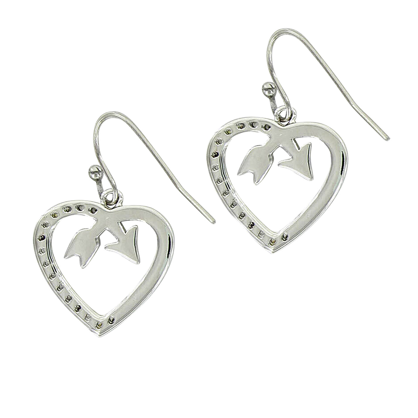 Montana Silversmiths Follow Your Arrow Opal Heart Earrings - Image 1