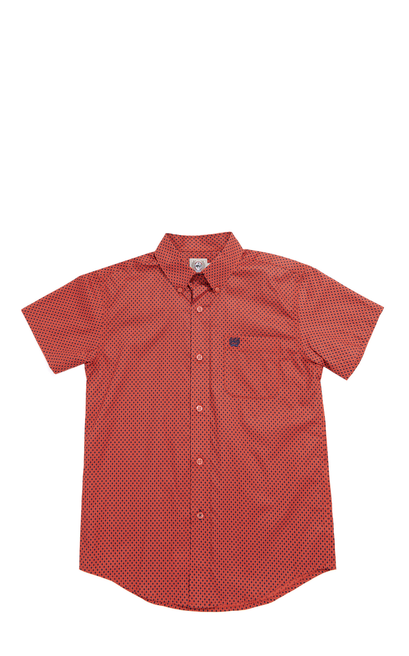 Cinch Boy's Red Geo Print Western Shirt - Image 1