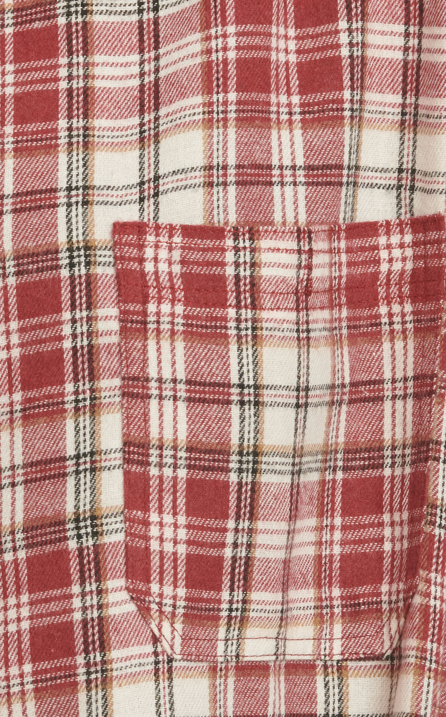 First Love Women's Burgundy & Cream Plaid Short Sleeve Top - Image 1