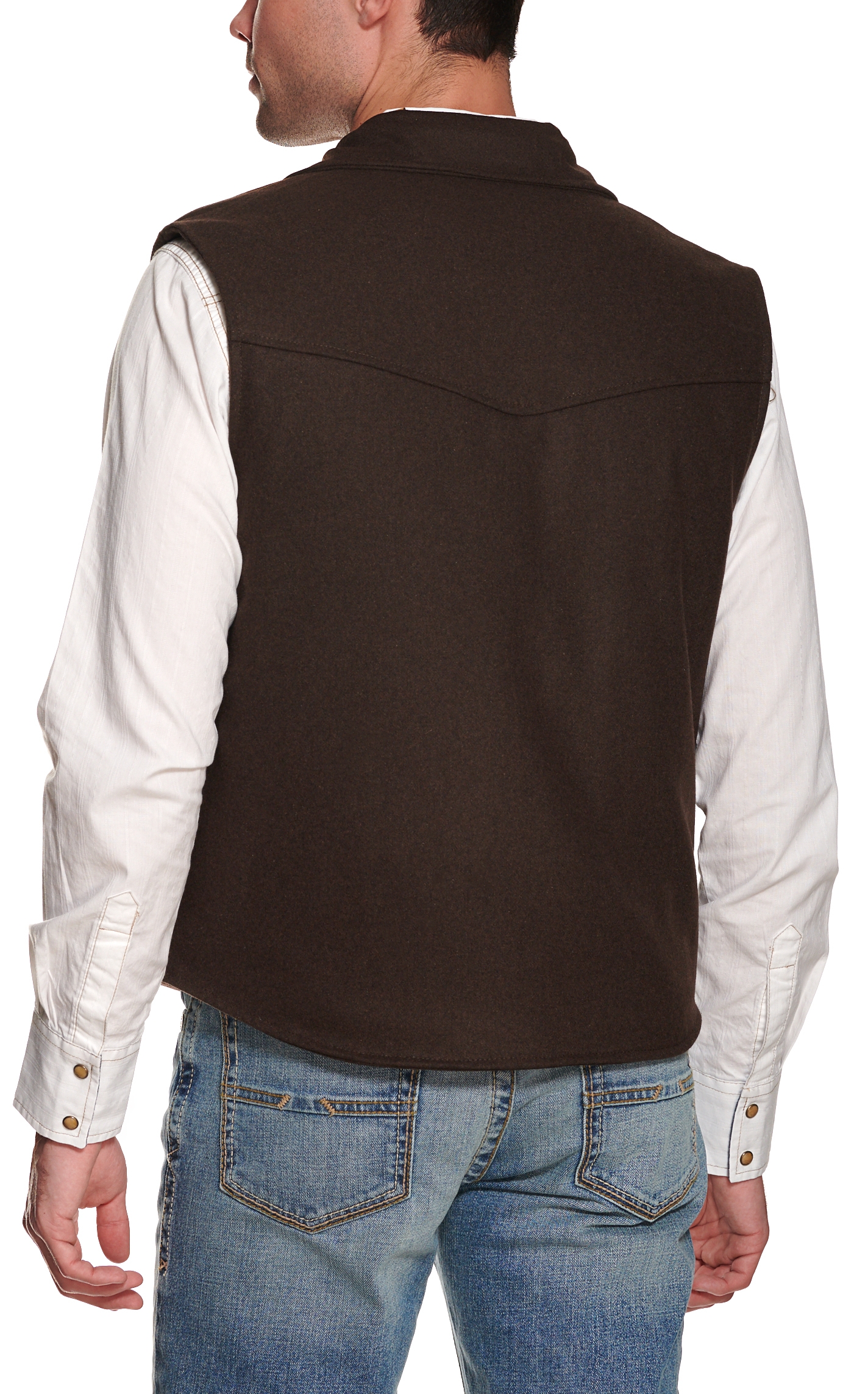 Cavender's Men's Brown Wool Rancher Vest - Image 1