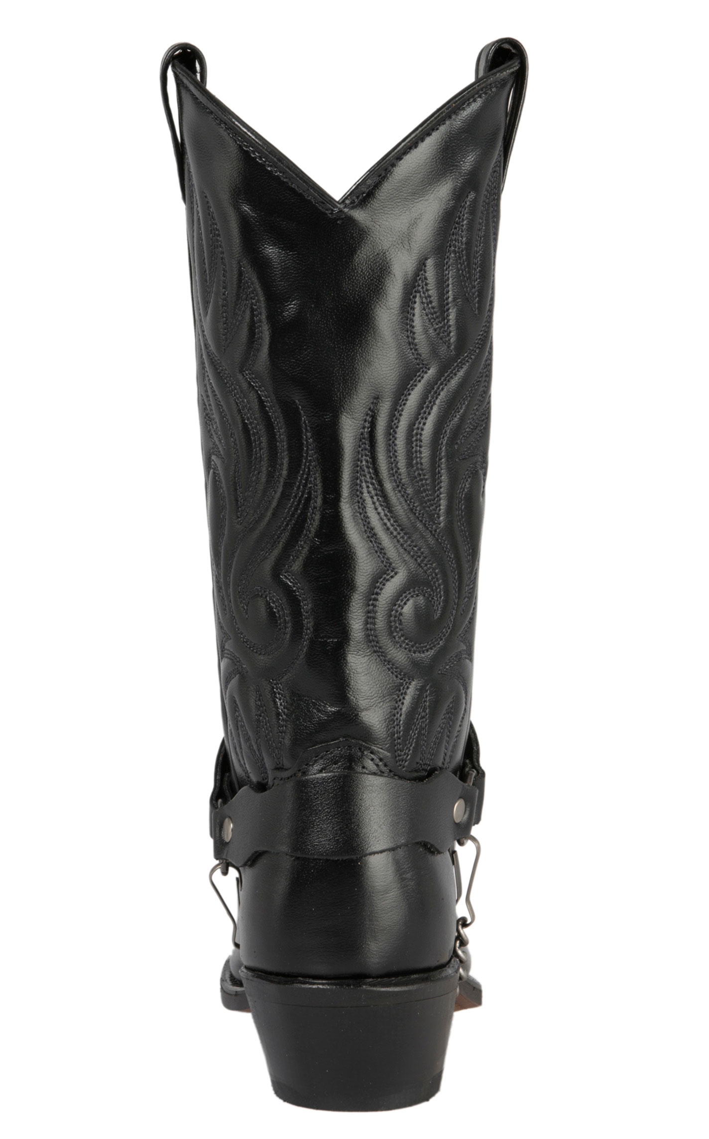 Sage Women's Black with Concho Strap J-Toe Cowboy Boots - Image 1