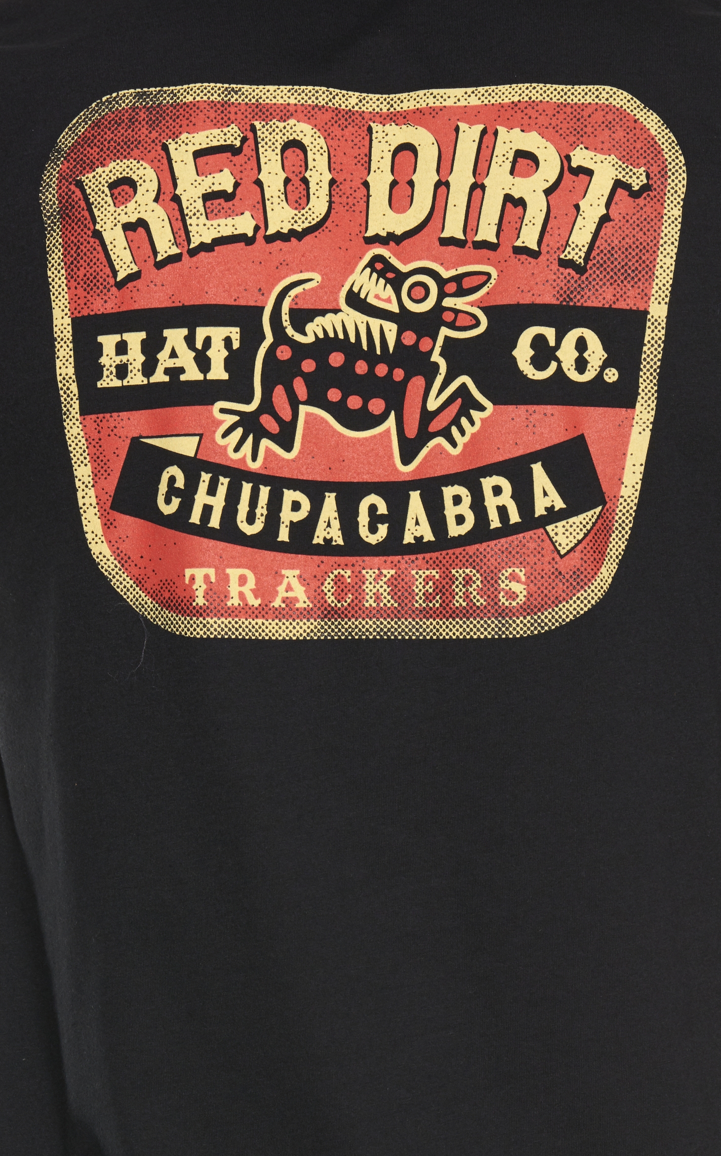 Red Dirt Hat Co. Men's Black Chupacabra Trackers Short Sleeve T-Shirt - Image 1
