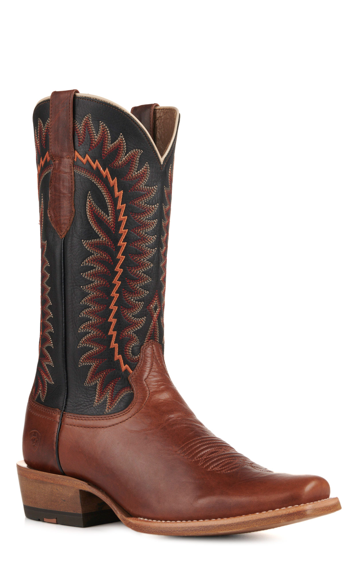 Ariat Men's Futurity Time Copper Crunch and Black TekStep Punchy Square Toe Cowboy Boots - Image 1