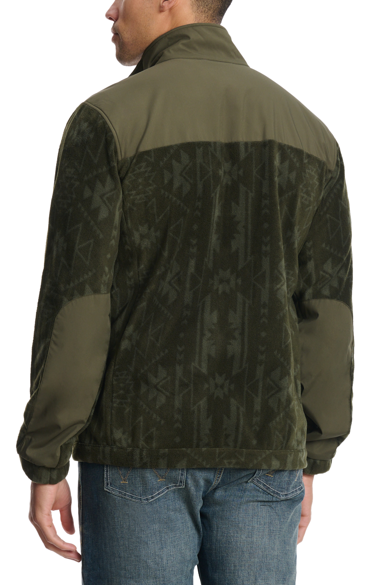 Hooey Men's Olive Aztec Fleece Jacket - Image 1