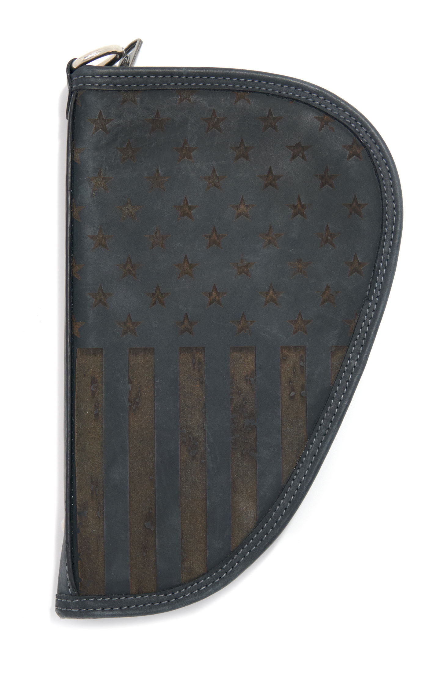 Justin Graphite Small Genuine Leather USA Flag Gun Case - Image 3