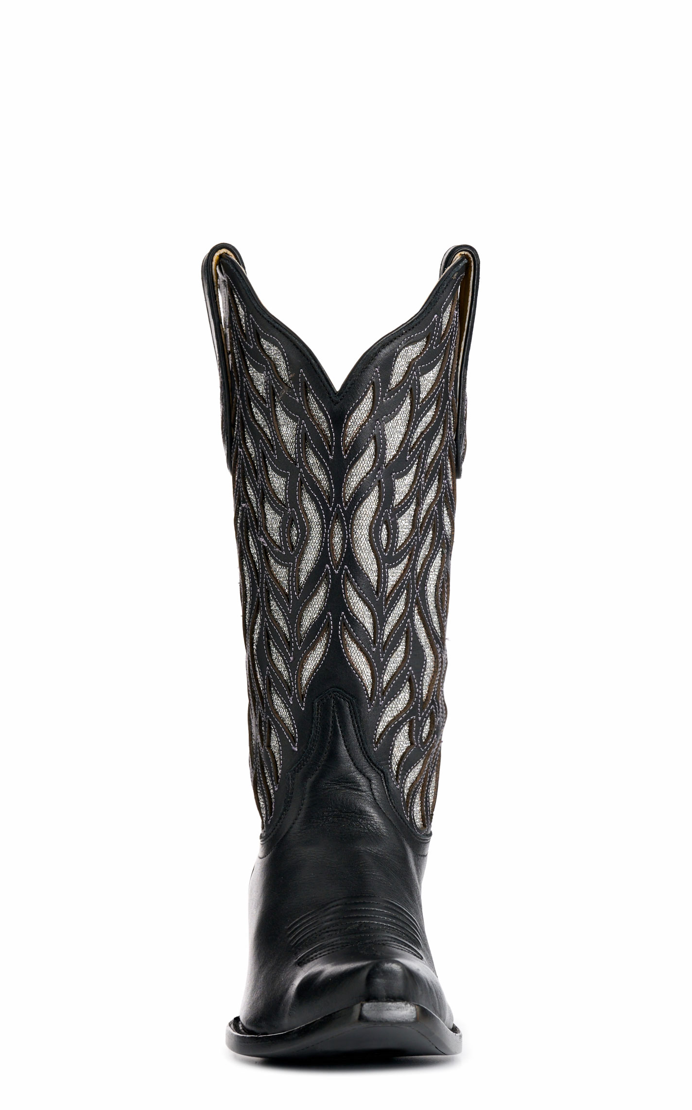 Cavender’s Women's Black & Luminaria Inlay Snip Toe Cowboy Boots - Image 1