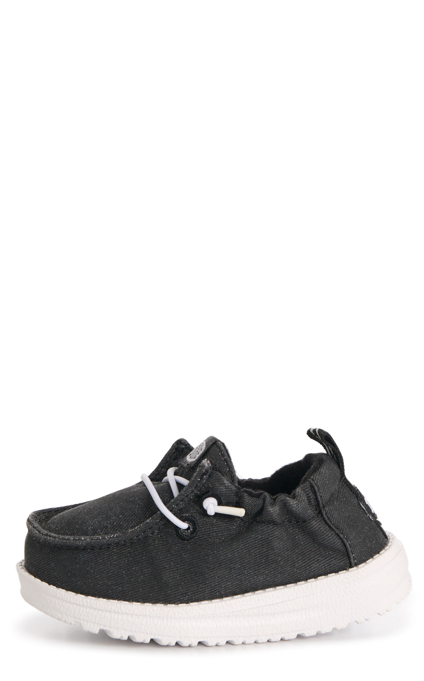 Hey Dude Infant Lil' Dudes Black Moc Toe Casual Shoes - Image 1
