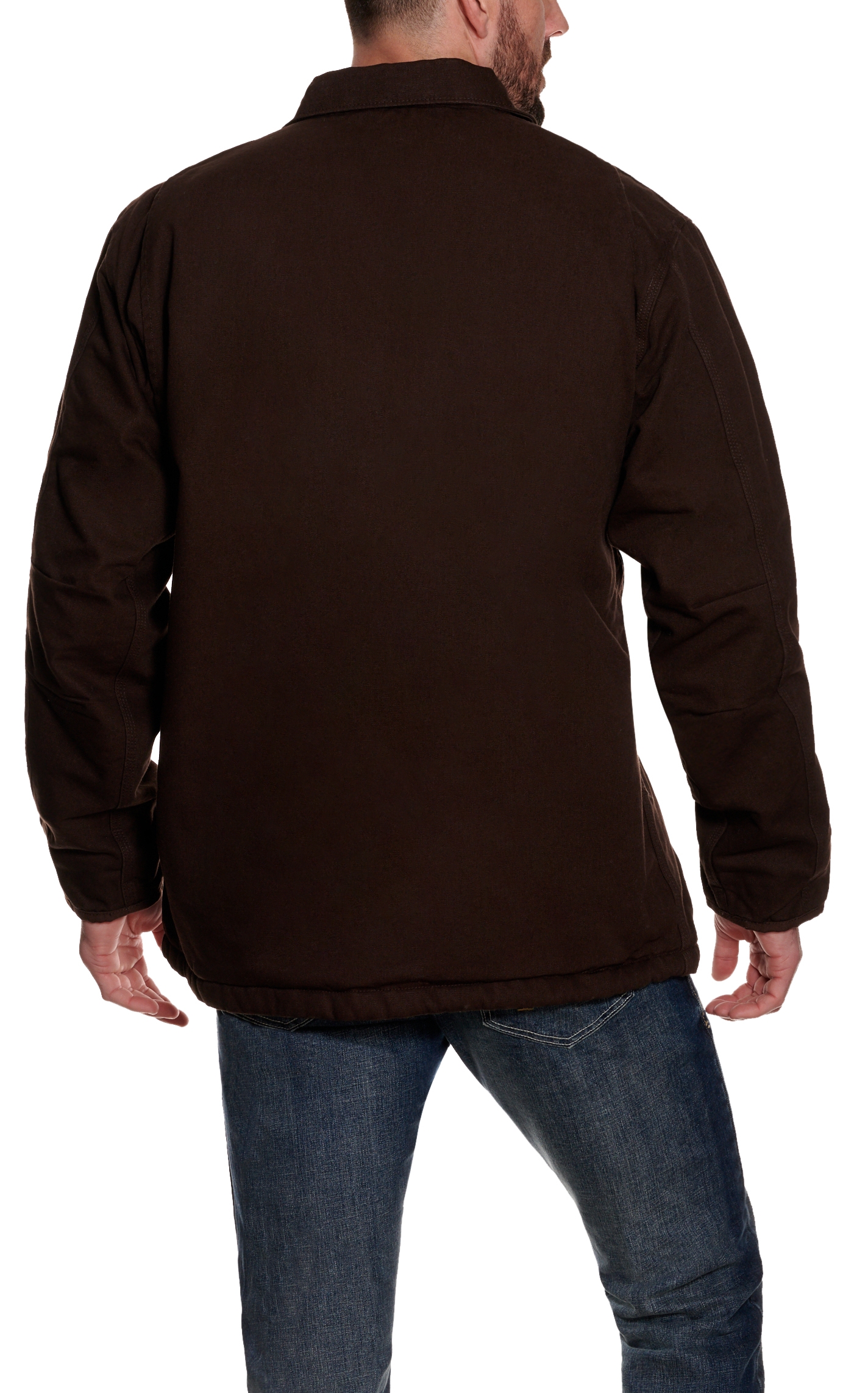 Carhartt Men's Dark Brown Sherpa-Lined Coat - Image 1