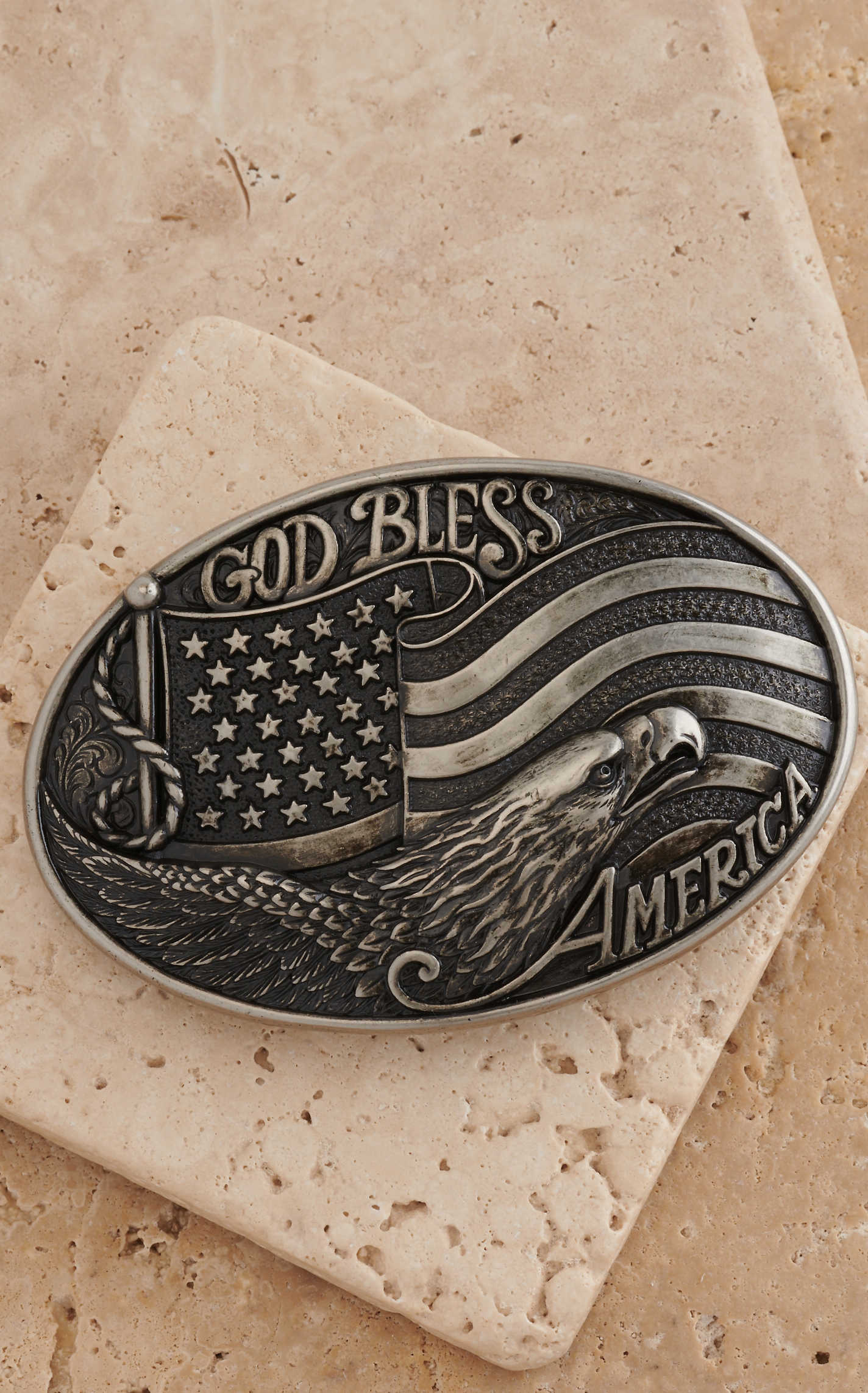 M&F Western Products Inc. Nocona God Bless America Belt Buckle - Image 1