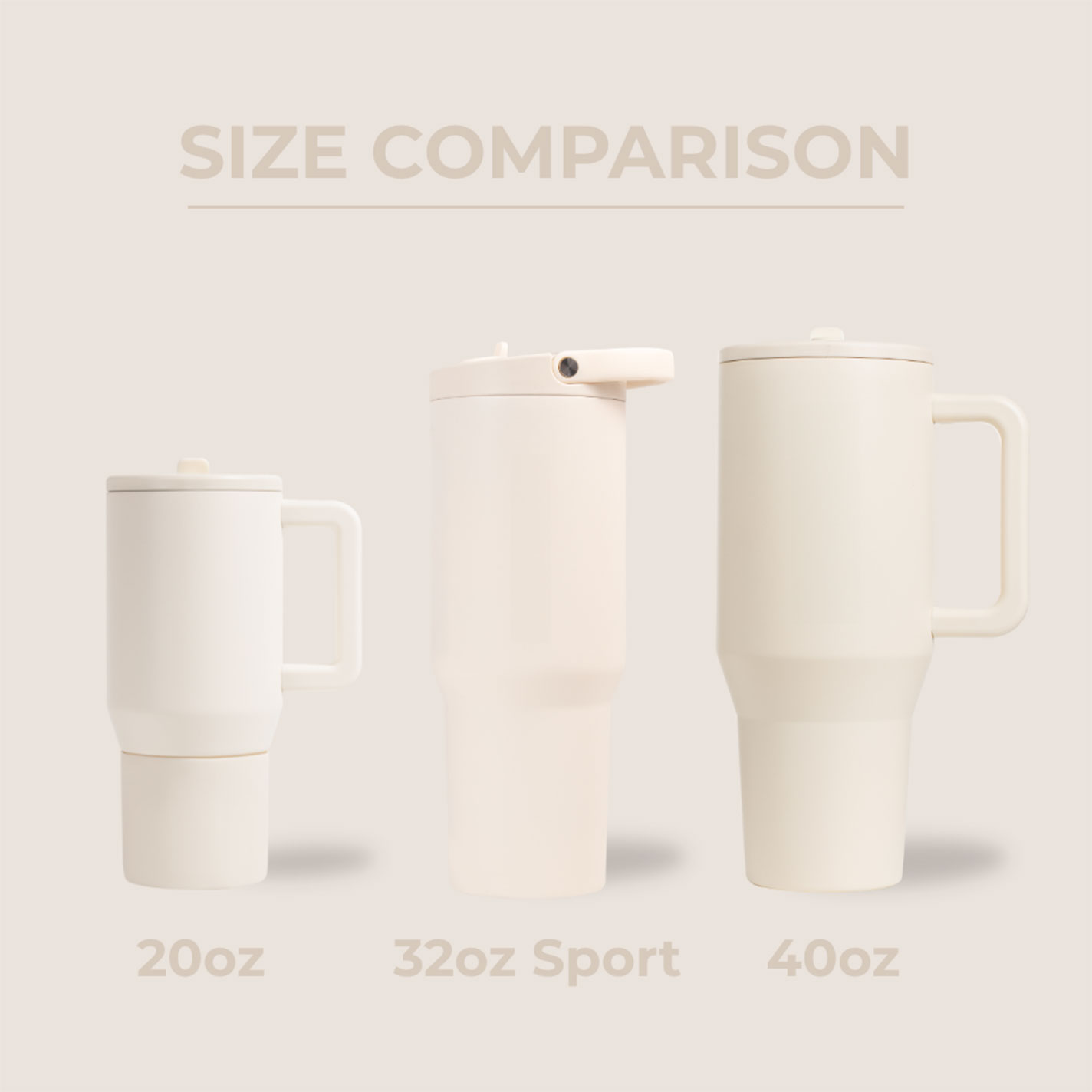 HydroJug Cream 32 oz Sport Insulated Mug - Image 1