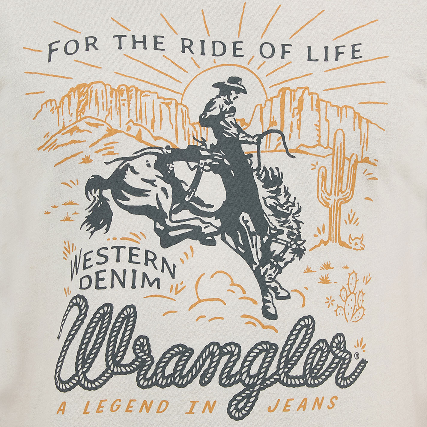 Wrangler Men's Bone Desert Rider Logo Graphic T-Shirt - Image 1