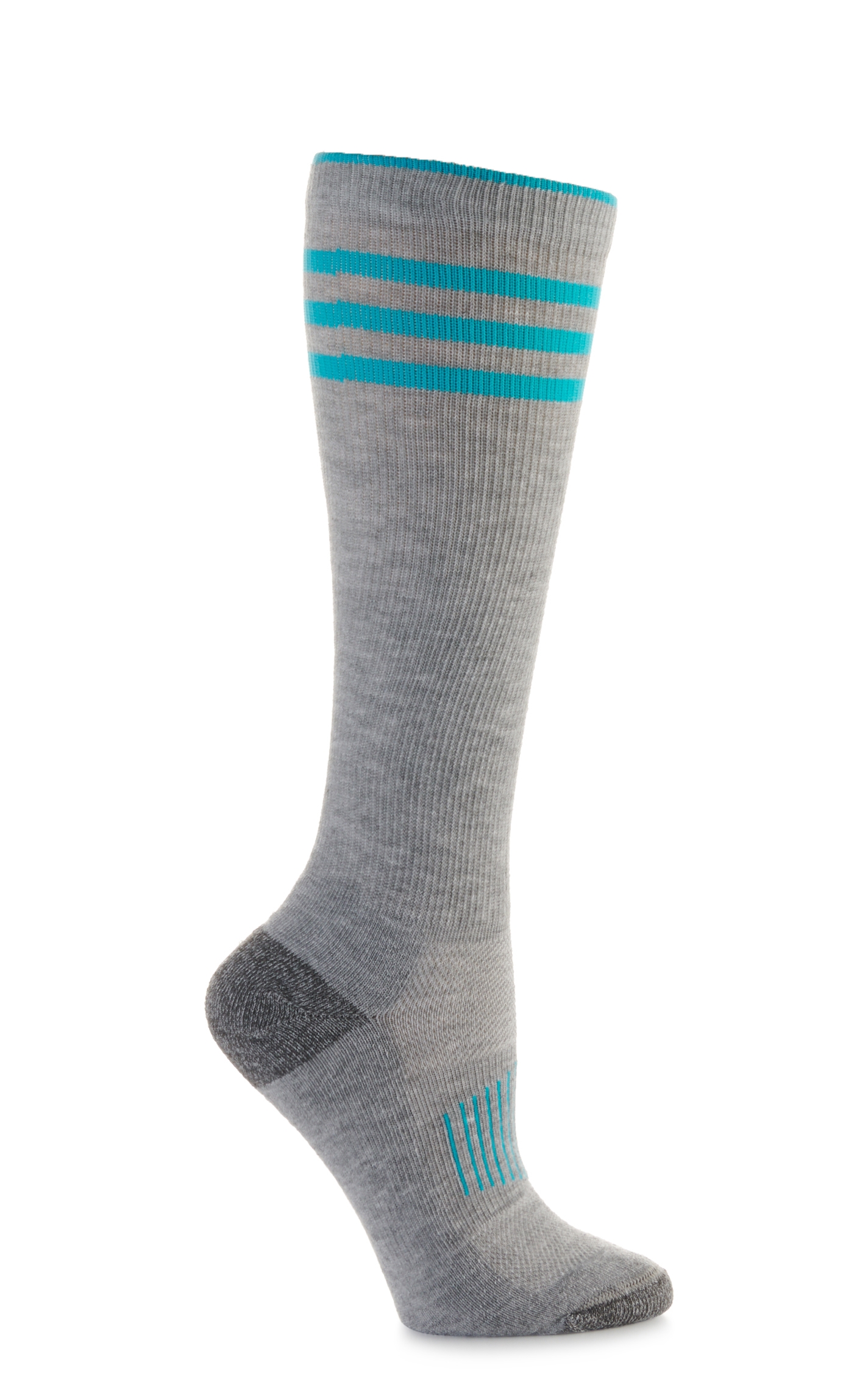 M&F Boot Doctor Ladies’ Gray Full Cushion 2-Pack Over The Calf Socks - Image 1