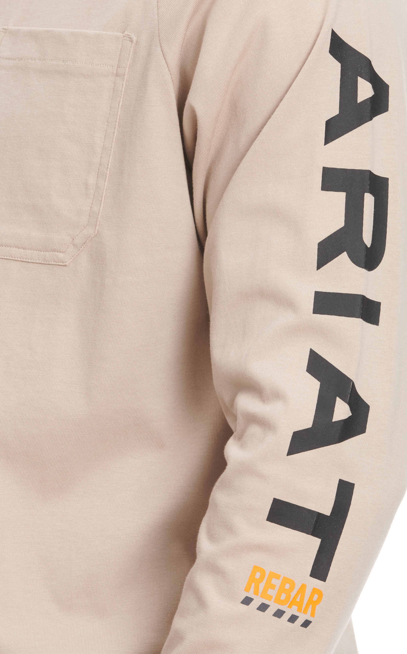 Ariat Rebar Men's Khaki Long Sleeve Work T-Shirt - Image 1